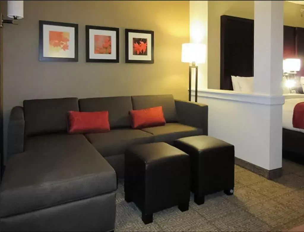 Living room, Seating Area in Comfort Suites-Youngstown North