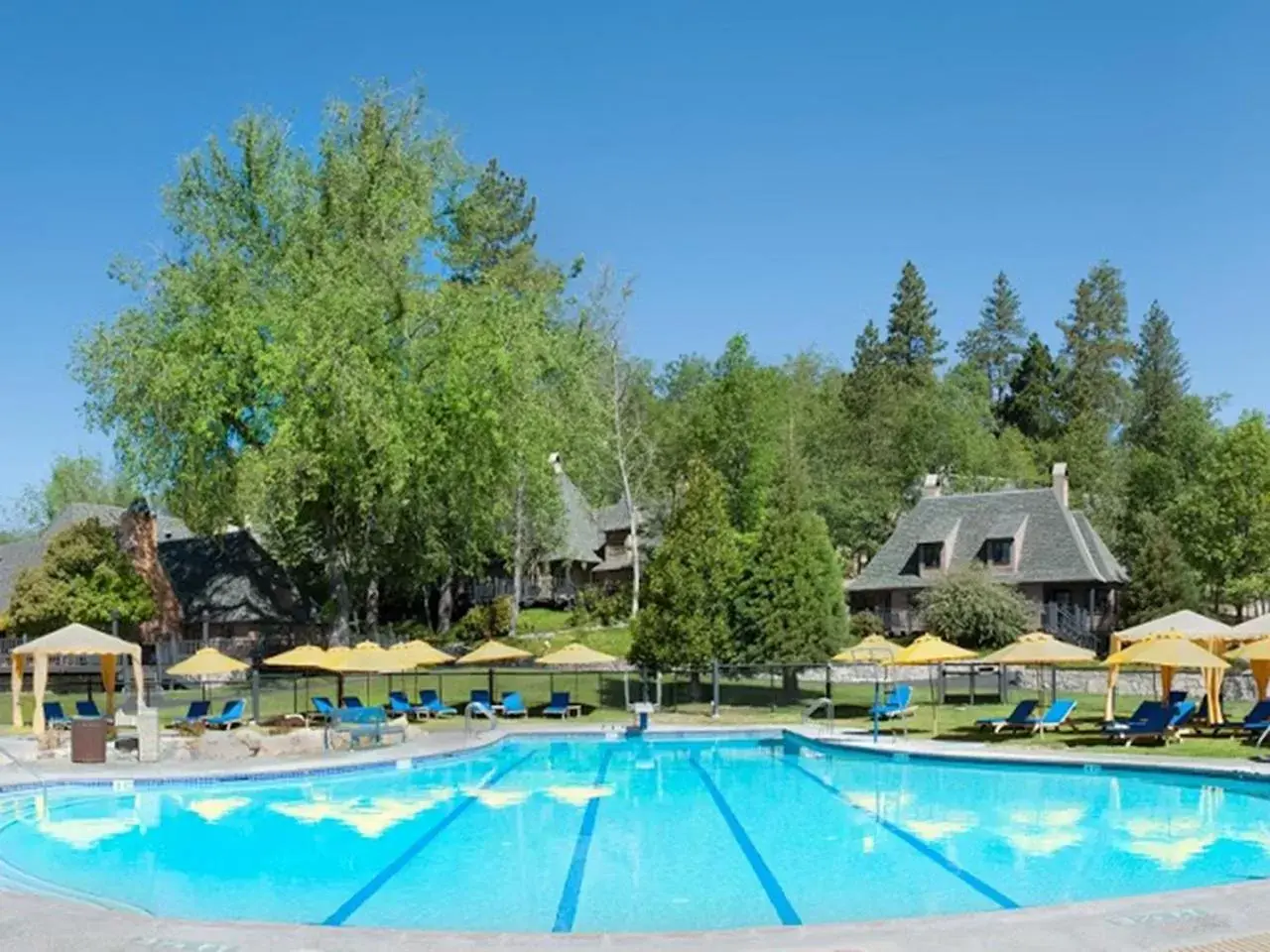 Swimming pool in UCLA Lake Arrowhead Lodge Swimming pool in UCLA Lake Arrowhead Lodge