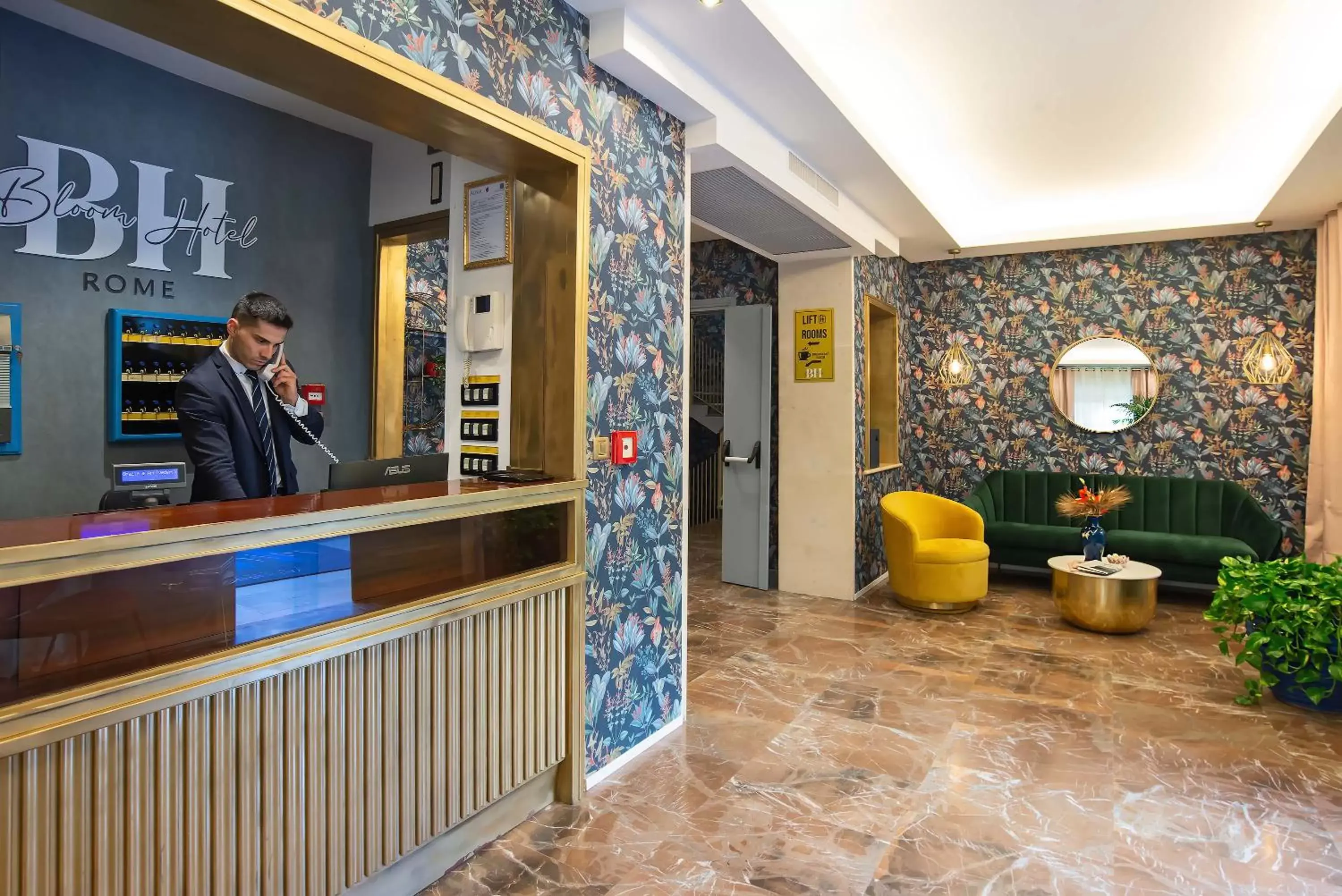 Lobby or reception, Lobby/Reception in Bloom Hotel Rome