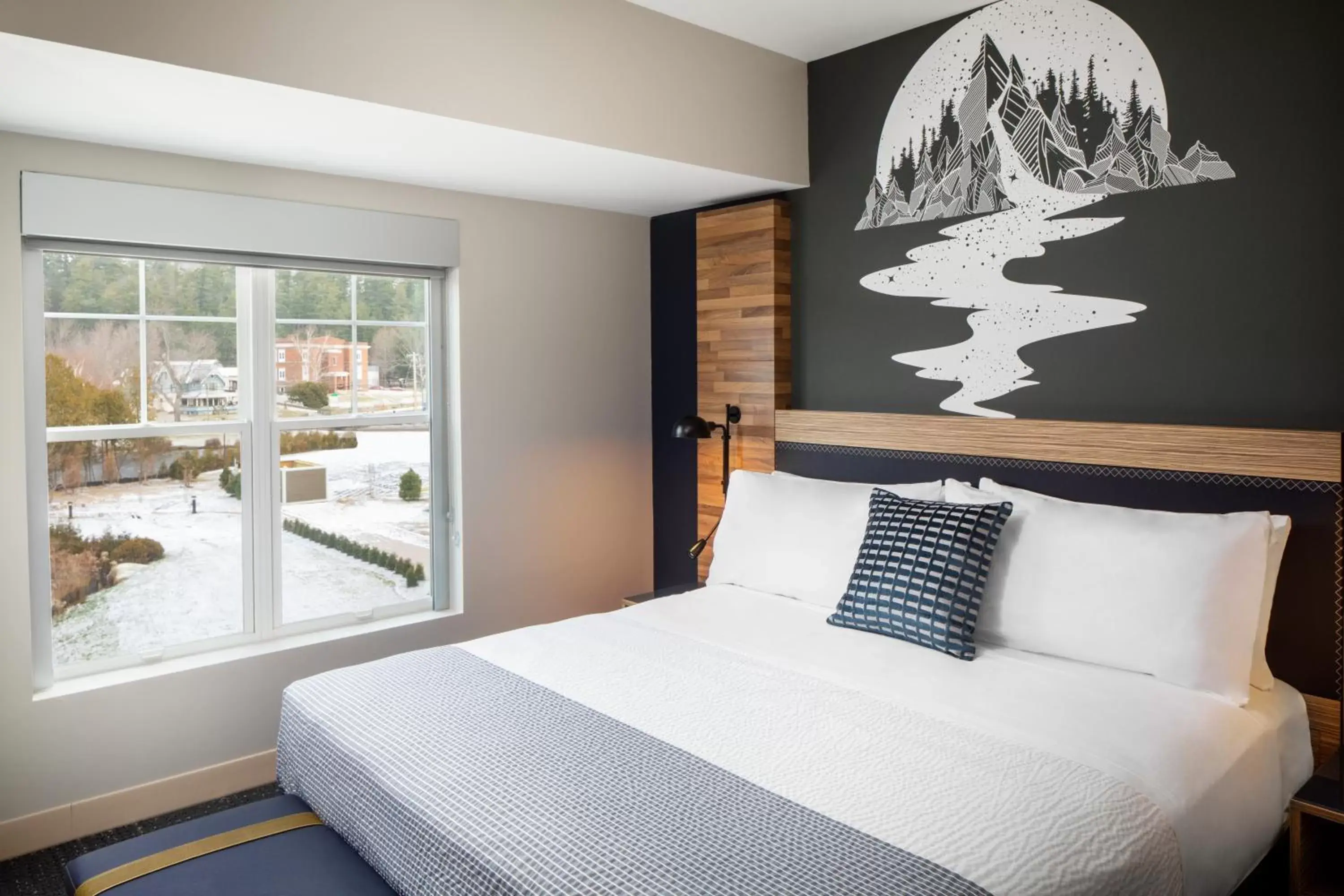 Bedroom in Saranac Waterfront Lodge