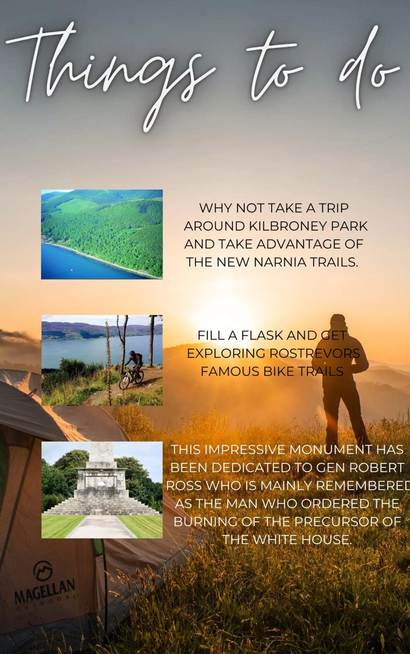 Text overlay in Rostrevor Valley Holiday Park Rooms with Hot tub and car service