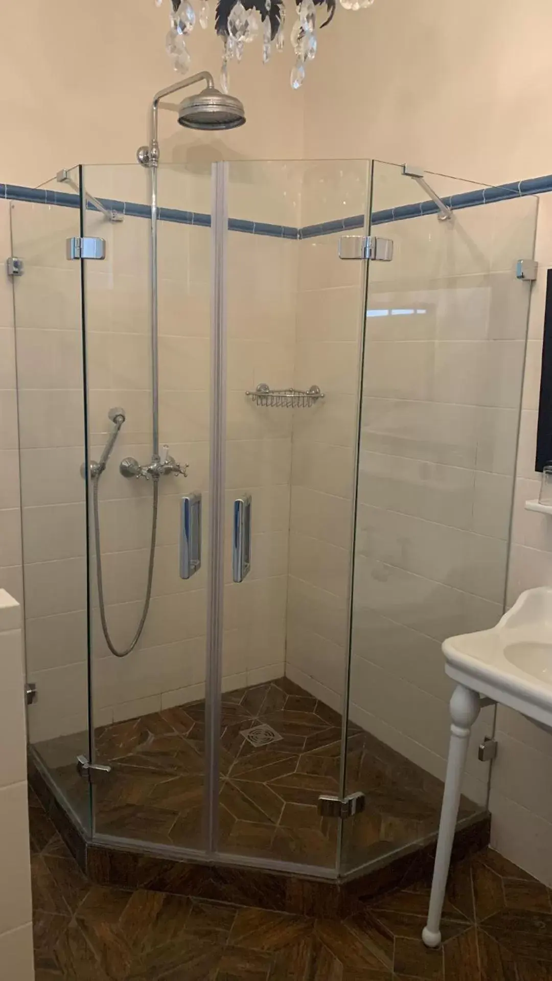 Shower, Bathroom in Chambres d'Hôtes Manoir de Beaumarchais