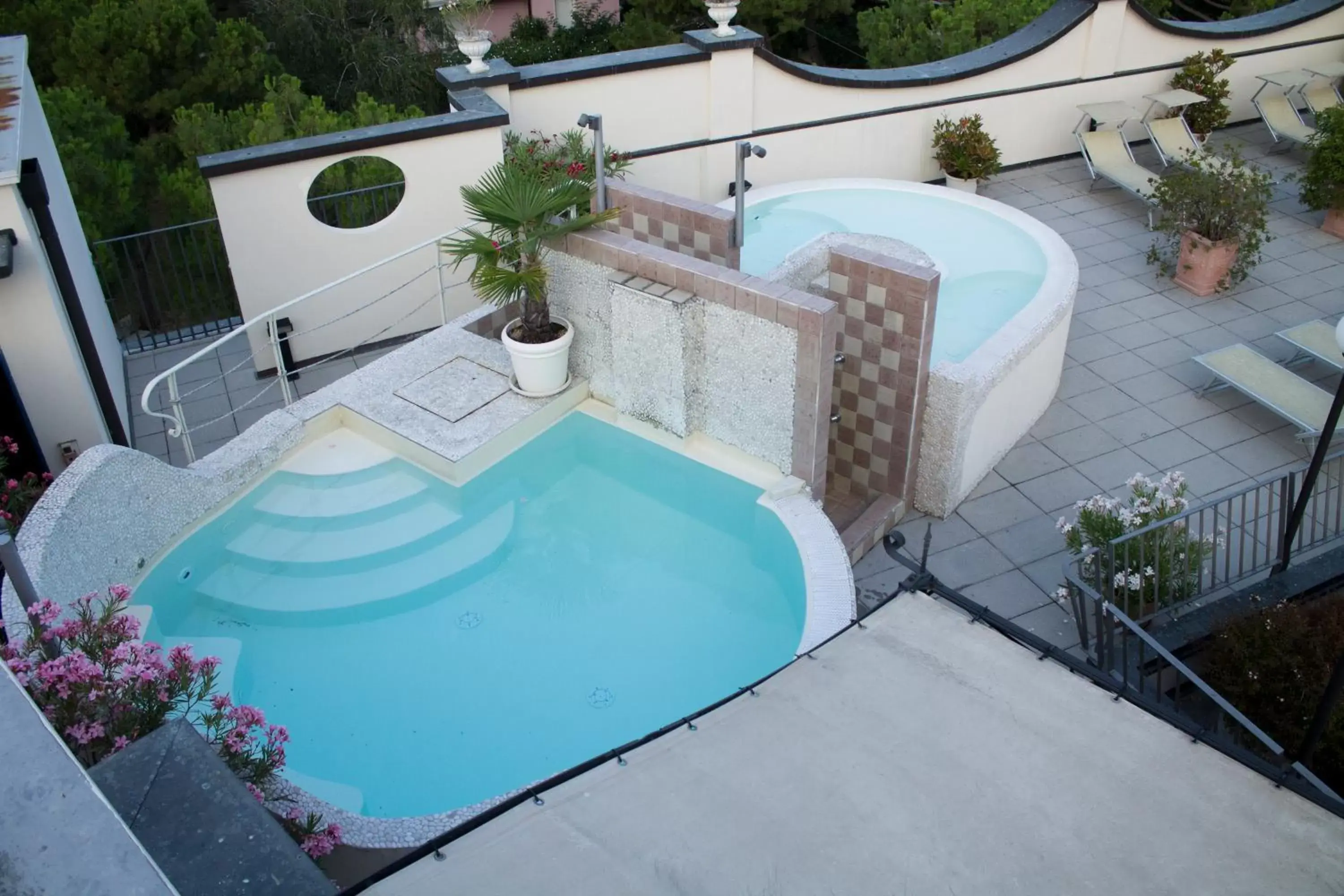 Balcony/Terrace, Pool View in Hotel Enrichetta