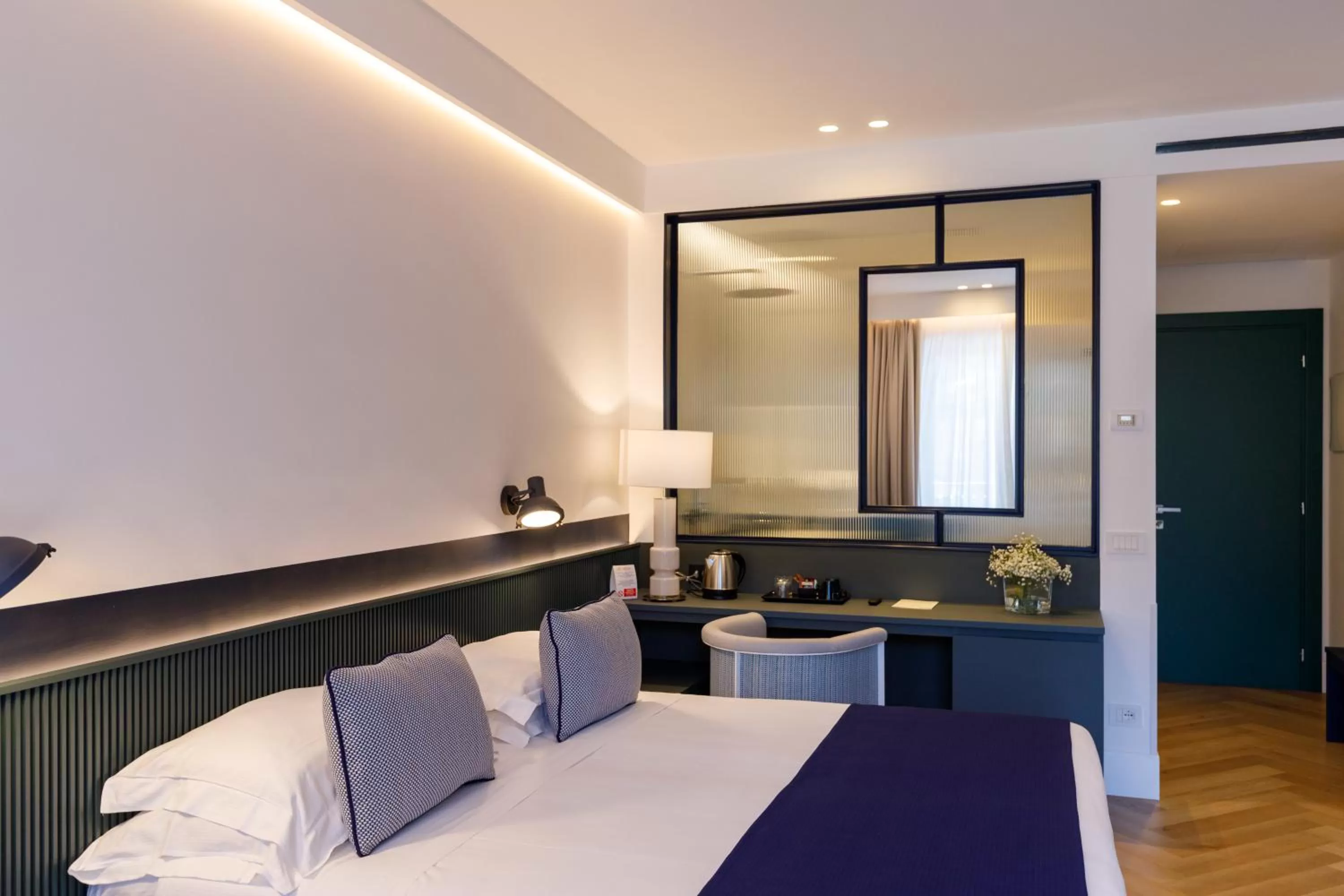 Bed in Grand Hotel Cesare Augusto