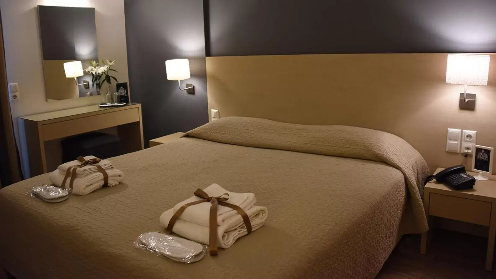 Bedroom, Bed in Dionisos Hotel