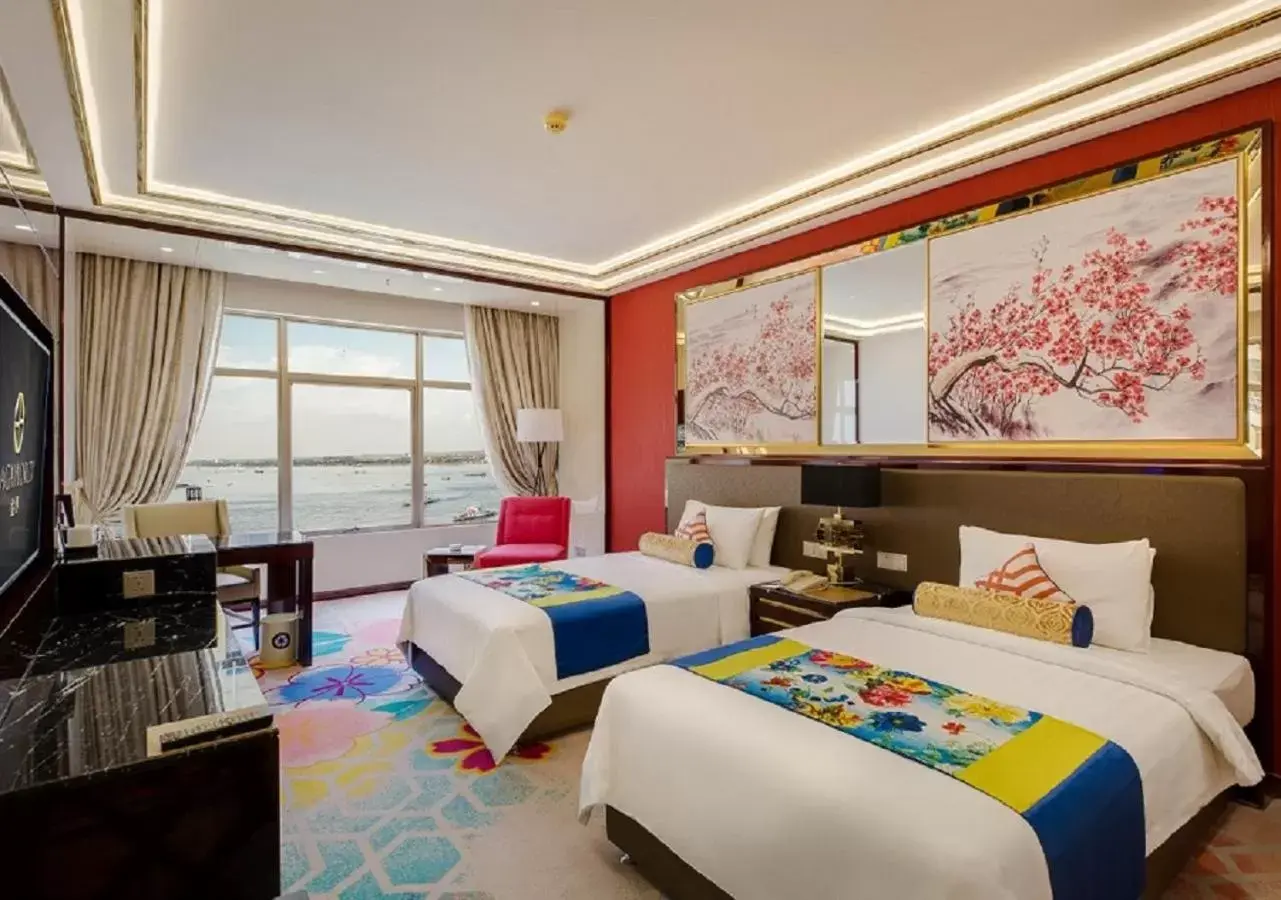 Bed in NagaWorld Hotel & Entertainment Complex