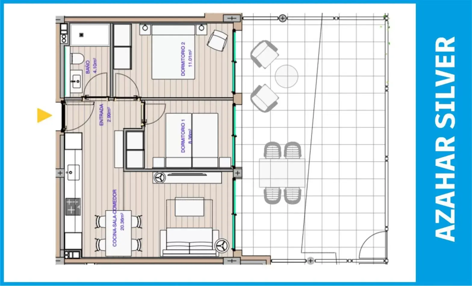 Floor Plan in AZAHAR BEACH Apartments & Spa