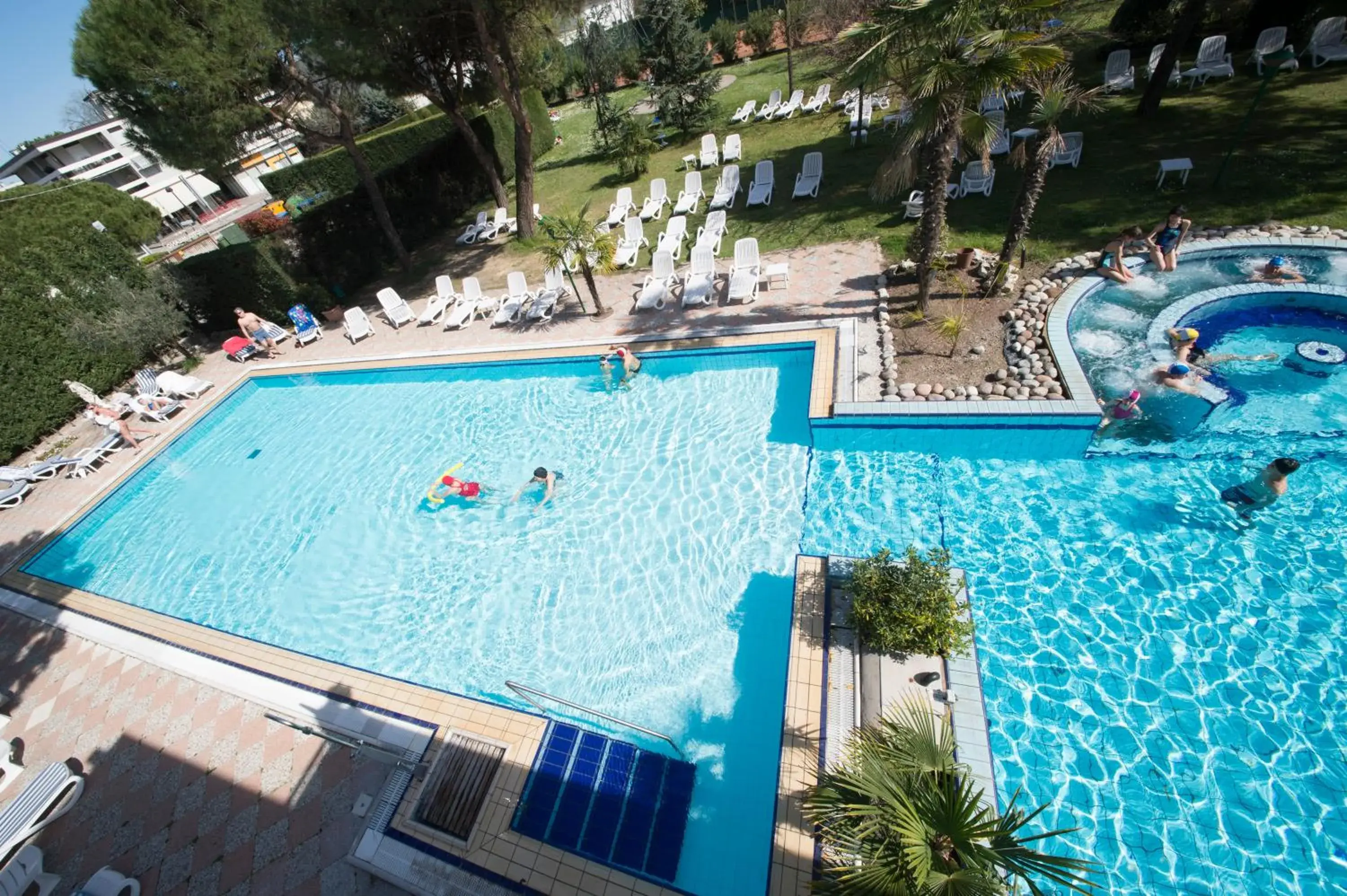 Pool view in Hotel Terme Milano