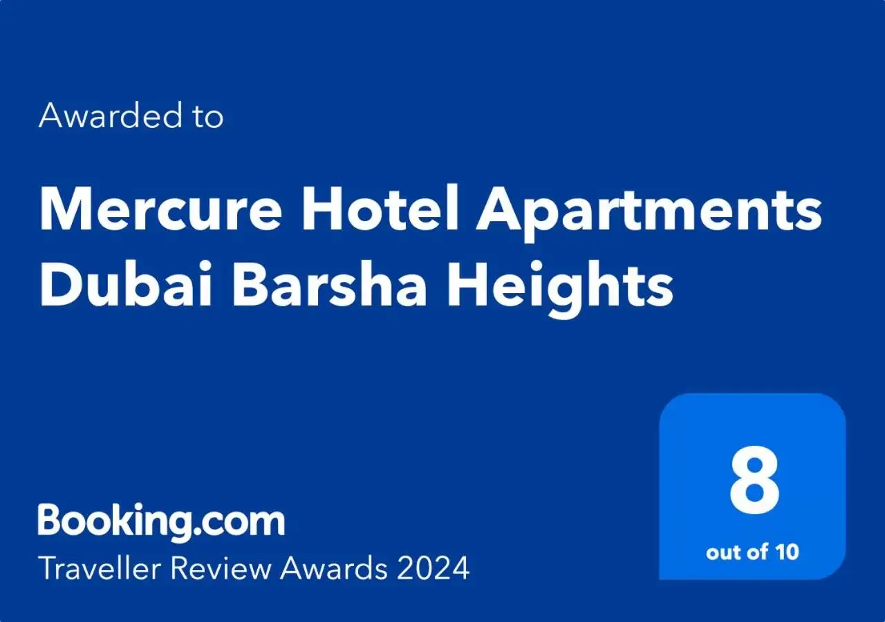 Certificate/Award, Logo/Certificate/Sign/Award in Mercure Dubai Barsha Heights Hotel Suites
