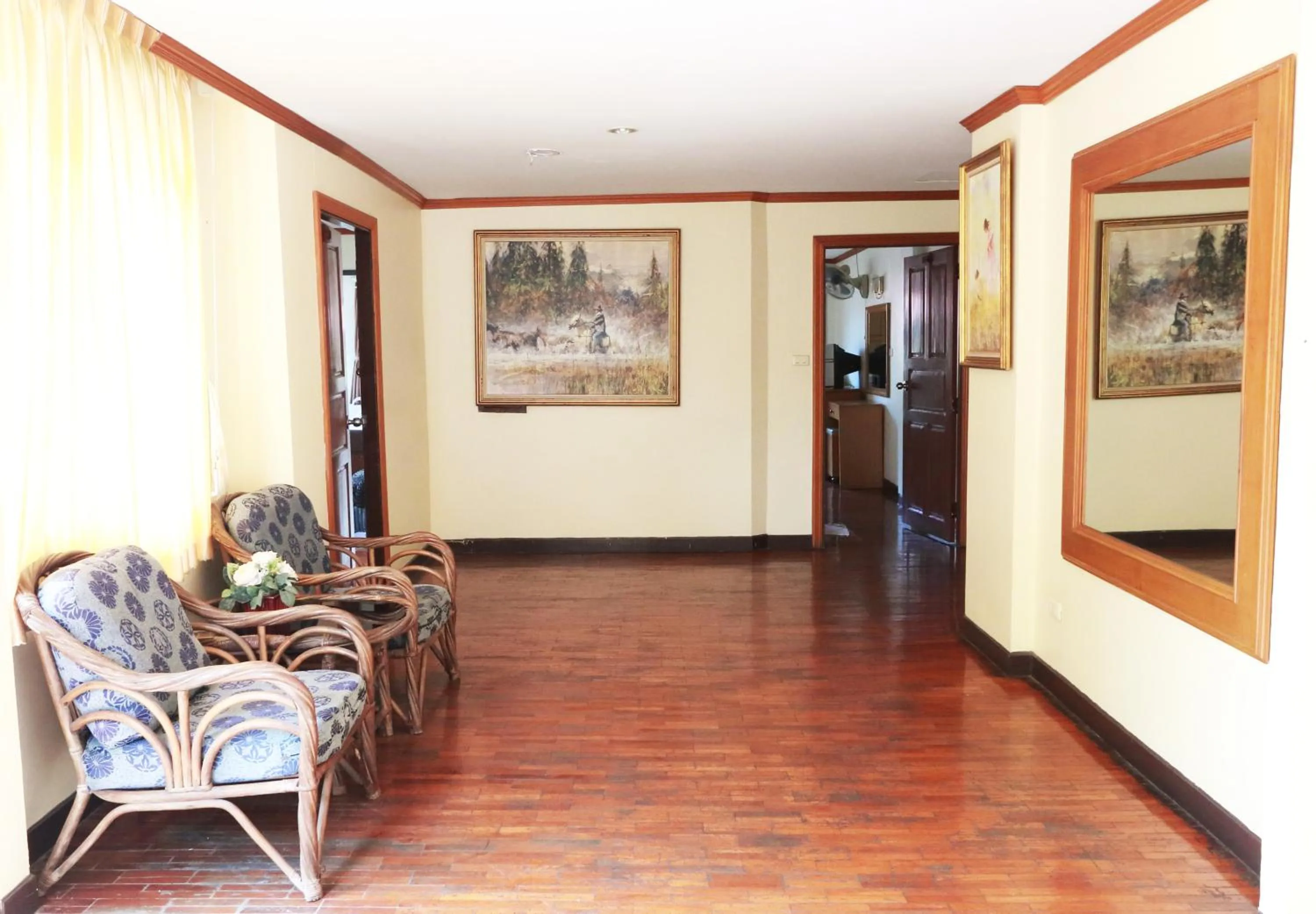 Seating area in Shagwell Mansions