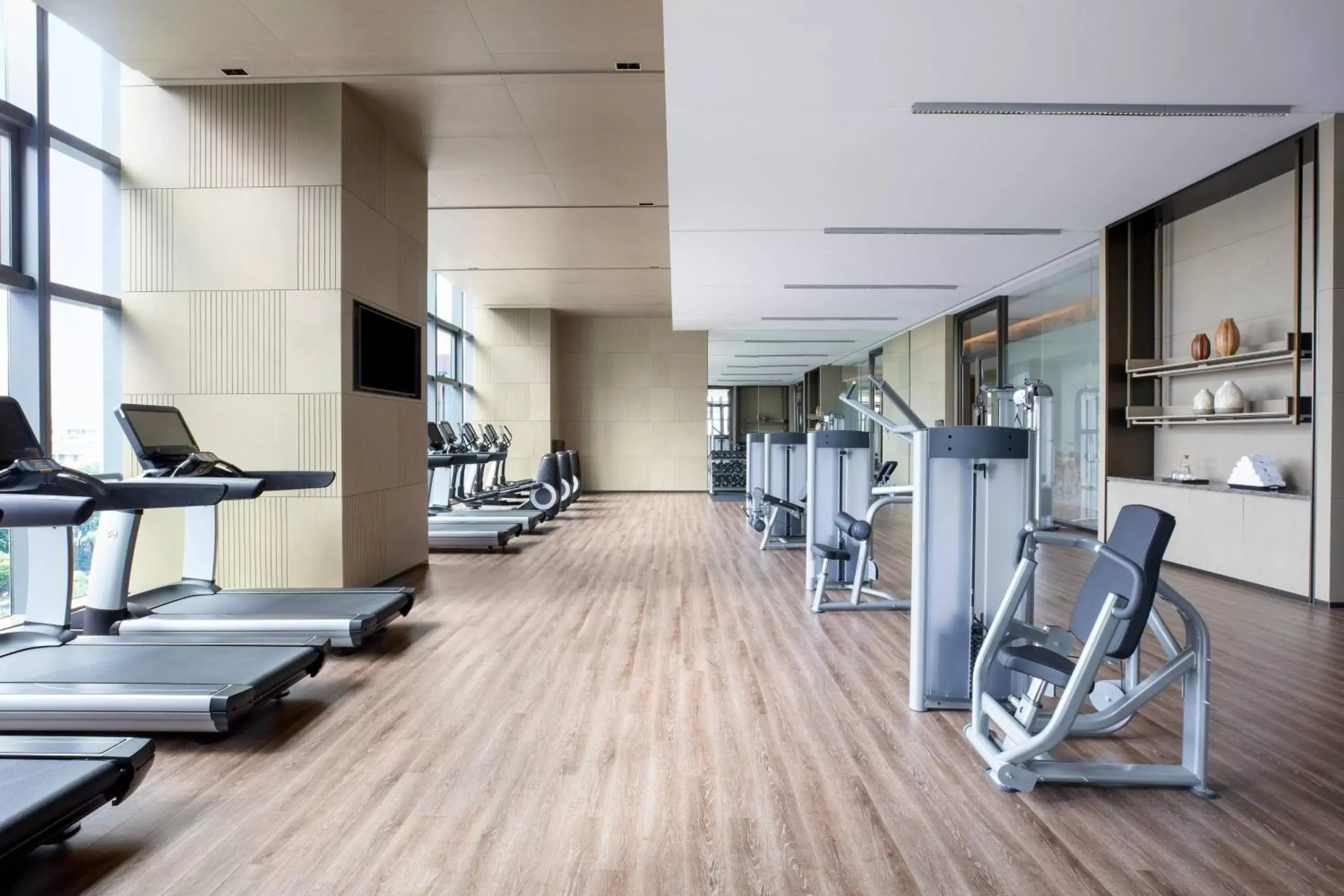 Fitness centre/facilities, Fitness Center/Facilities in Zhangjiagang Marriott Hotel