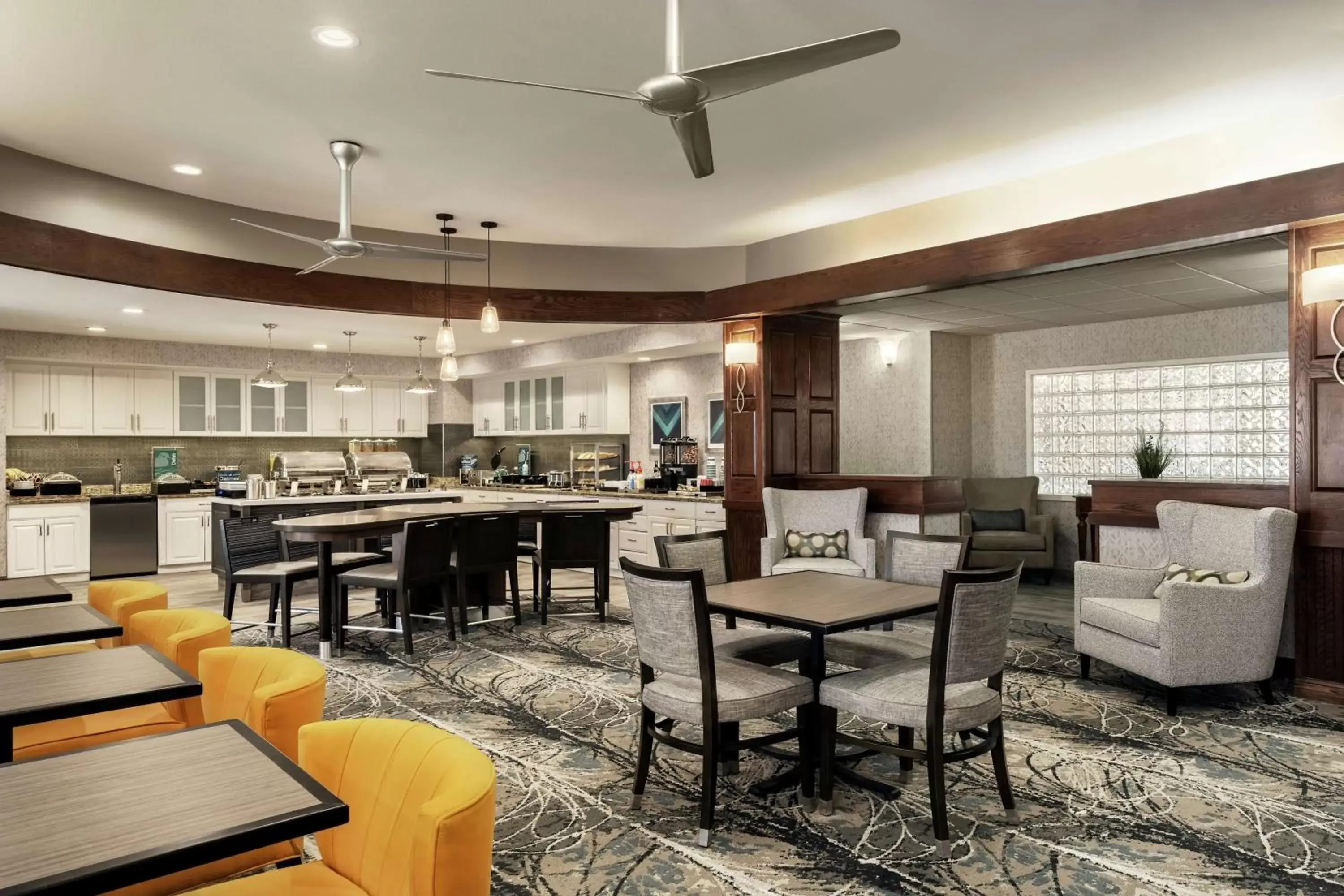 Living room, Restaurant/Places to Eat in Homewood Suites by Hilton Erie