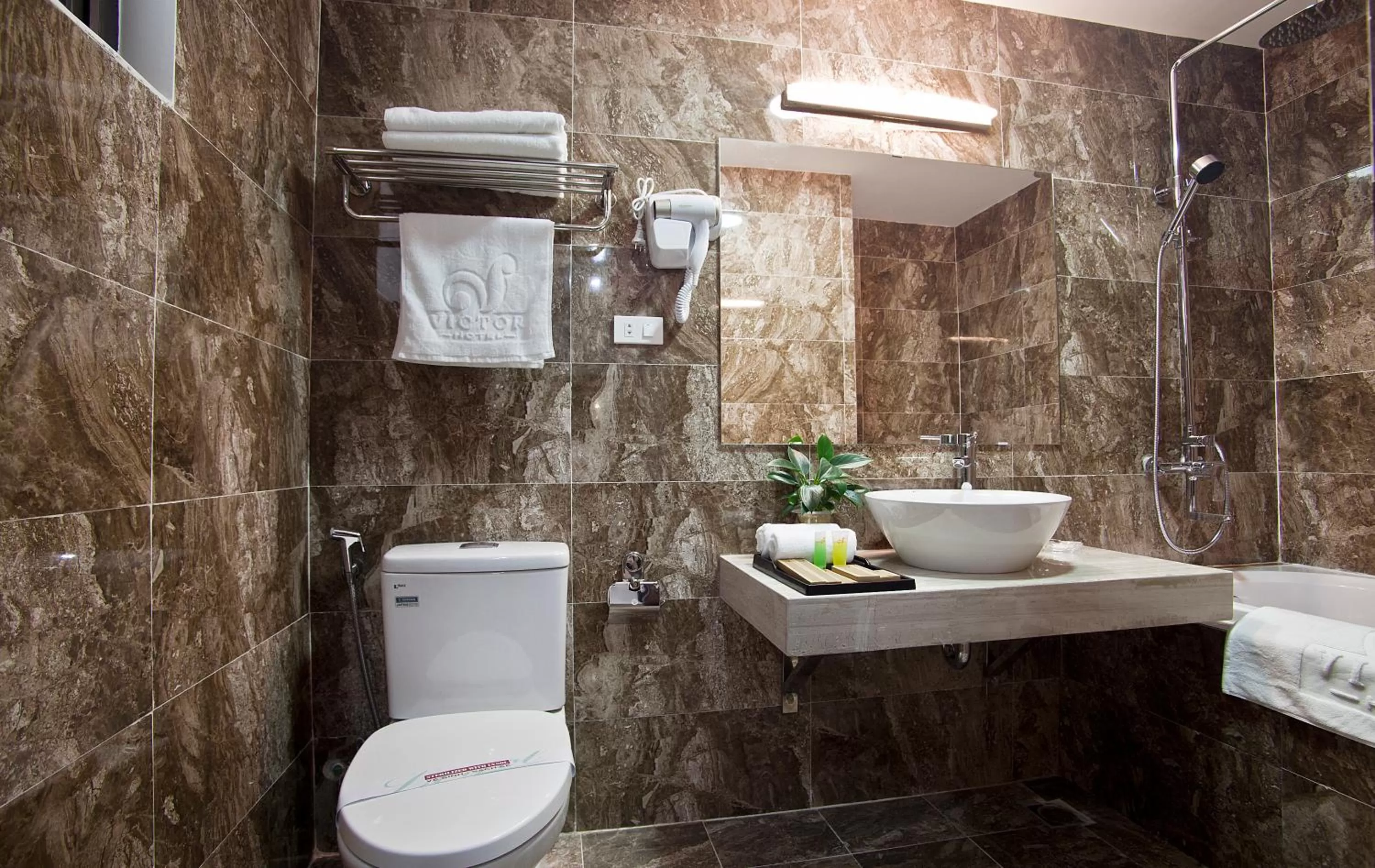 Shower in Victor Hanoi Hotel