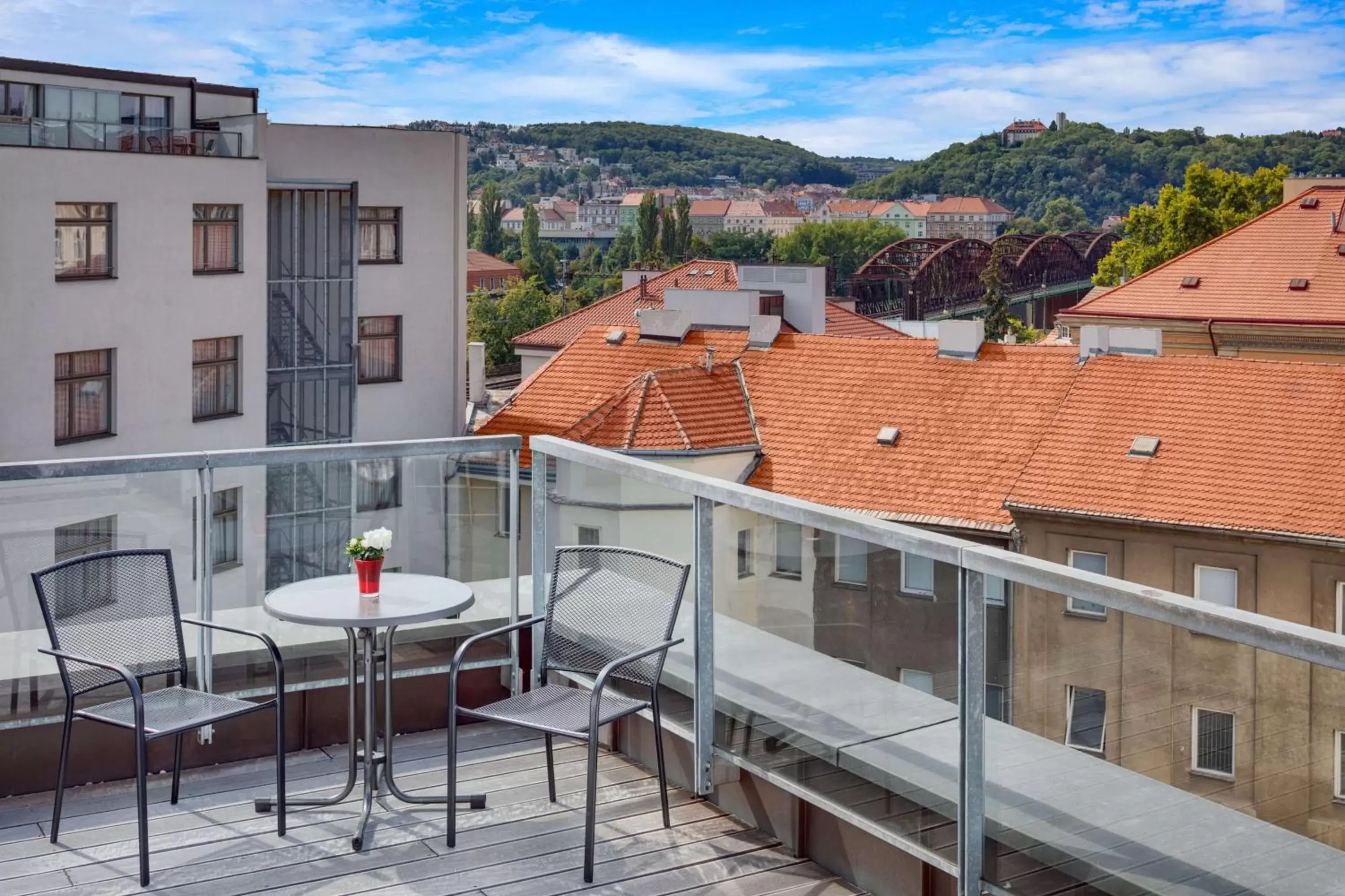 Patio in Hermitage Hotel Prague