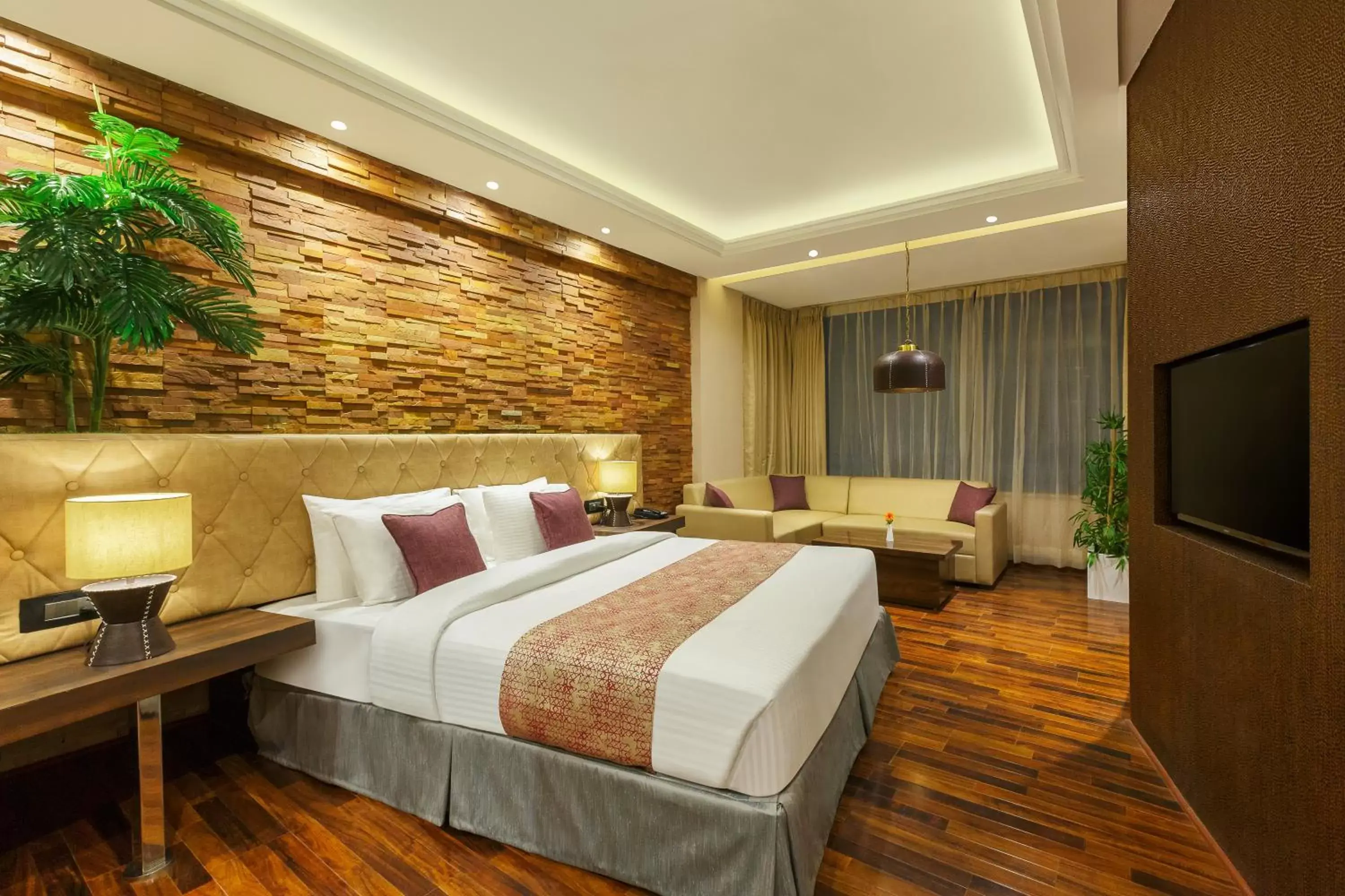 Photo of the whole room, Bed in Sterling Palm Bliss - Rishikesh