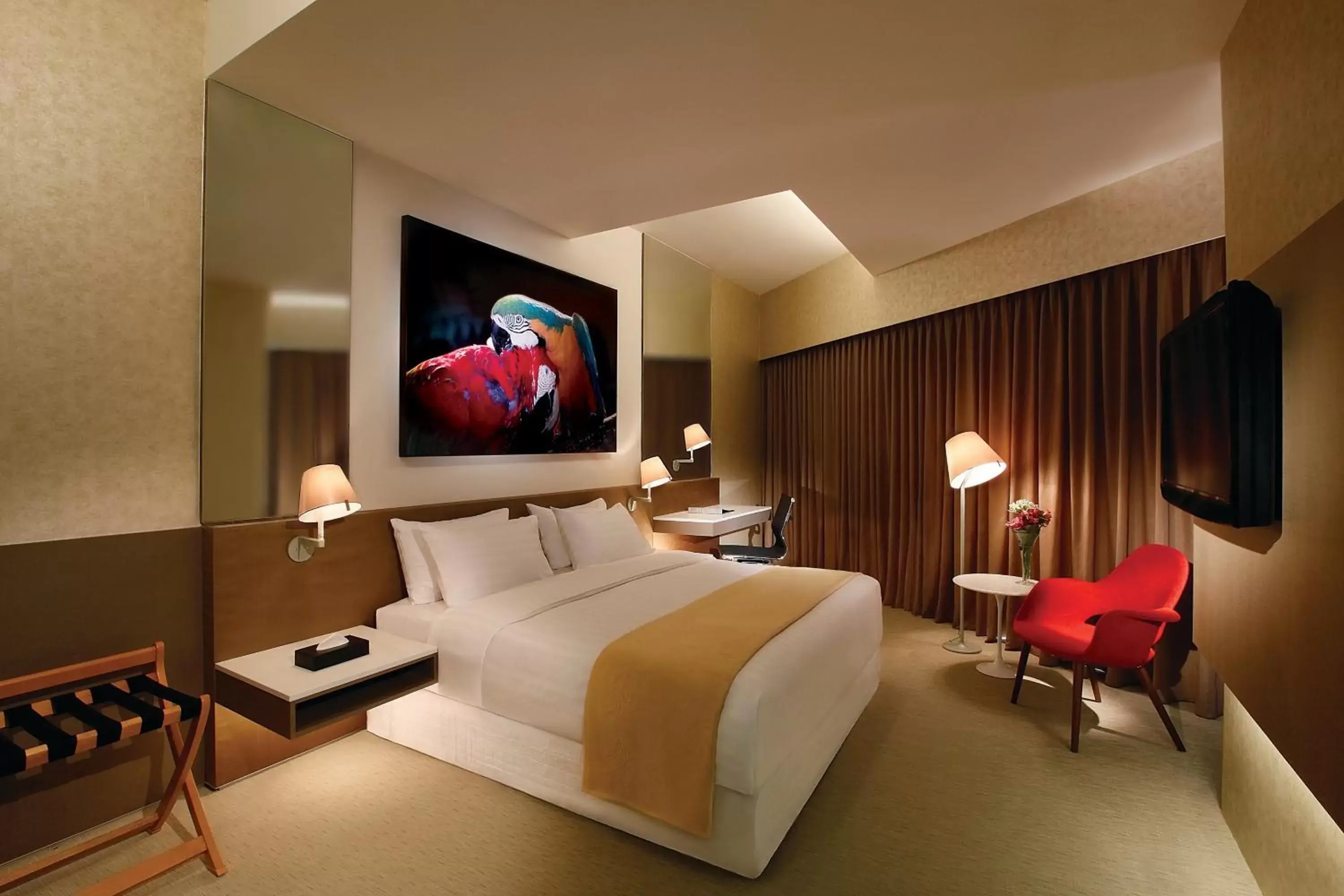 Bed in D'Hotel Singapore managed by The Ascott Limited