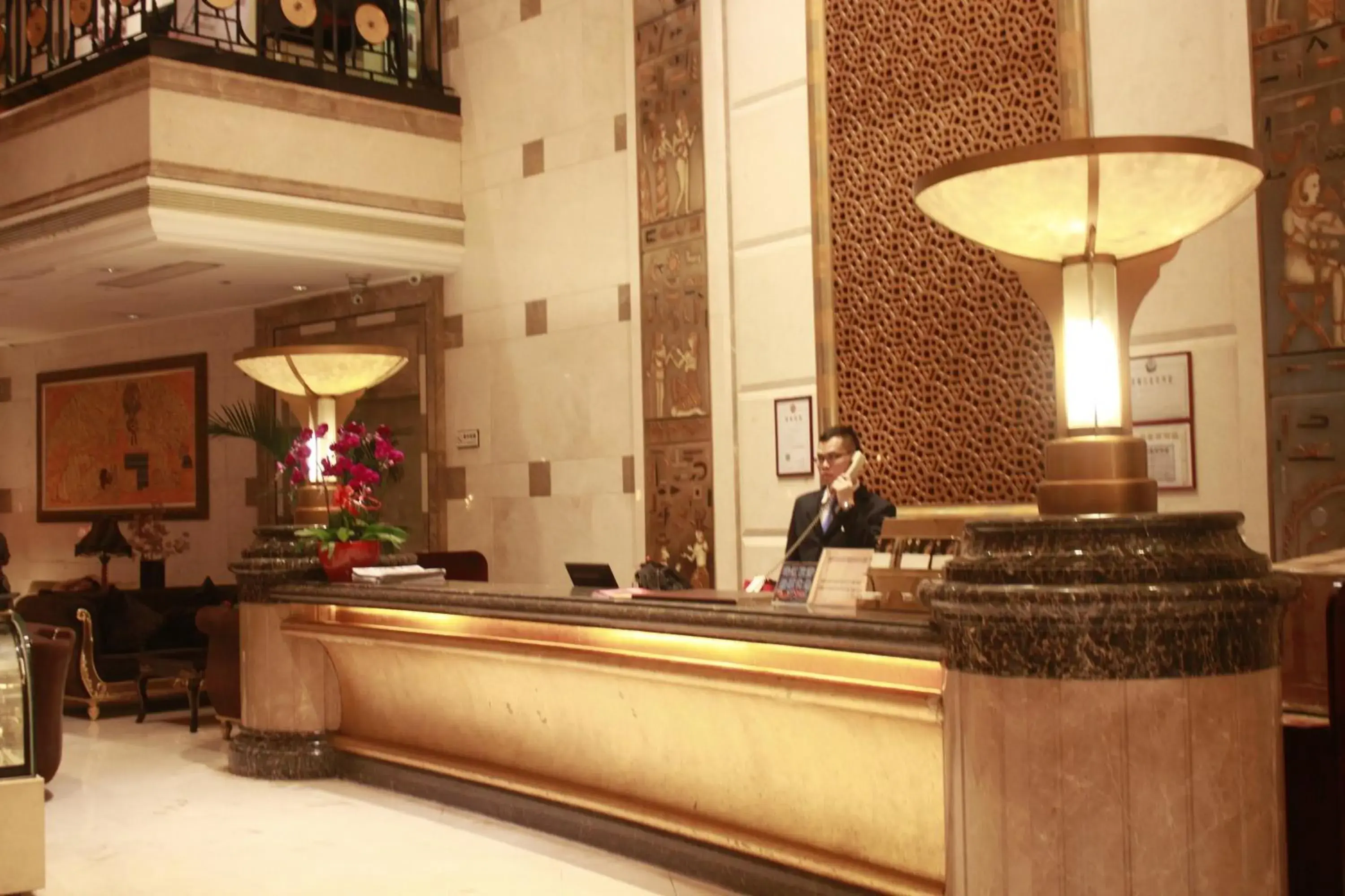 Lobby or reception, Lounge/Bar in Royal Mediterranean Hotel