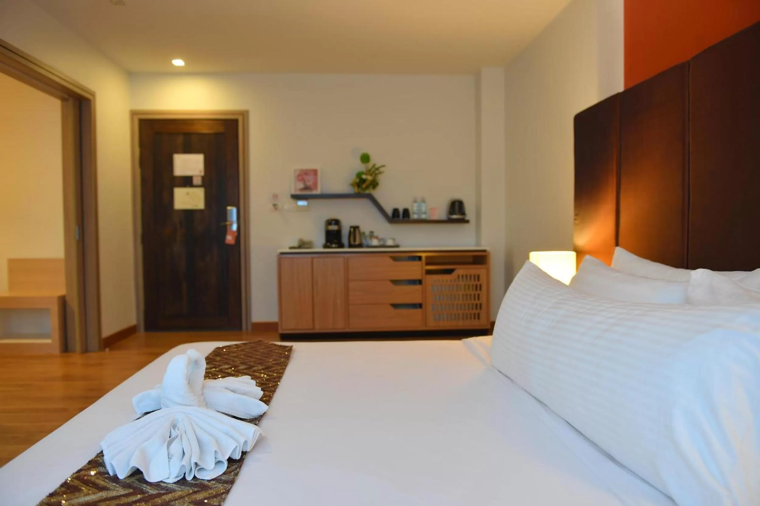 Bed in Prajaktra Design Hotel