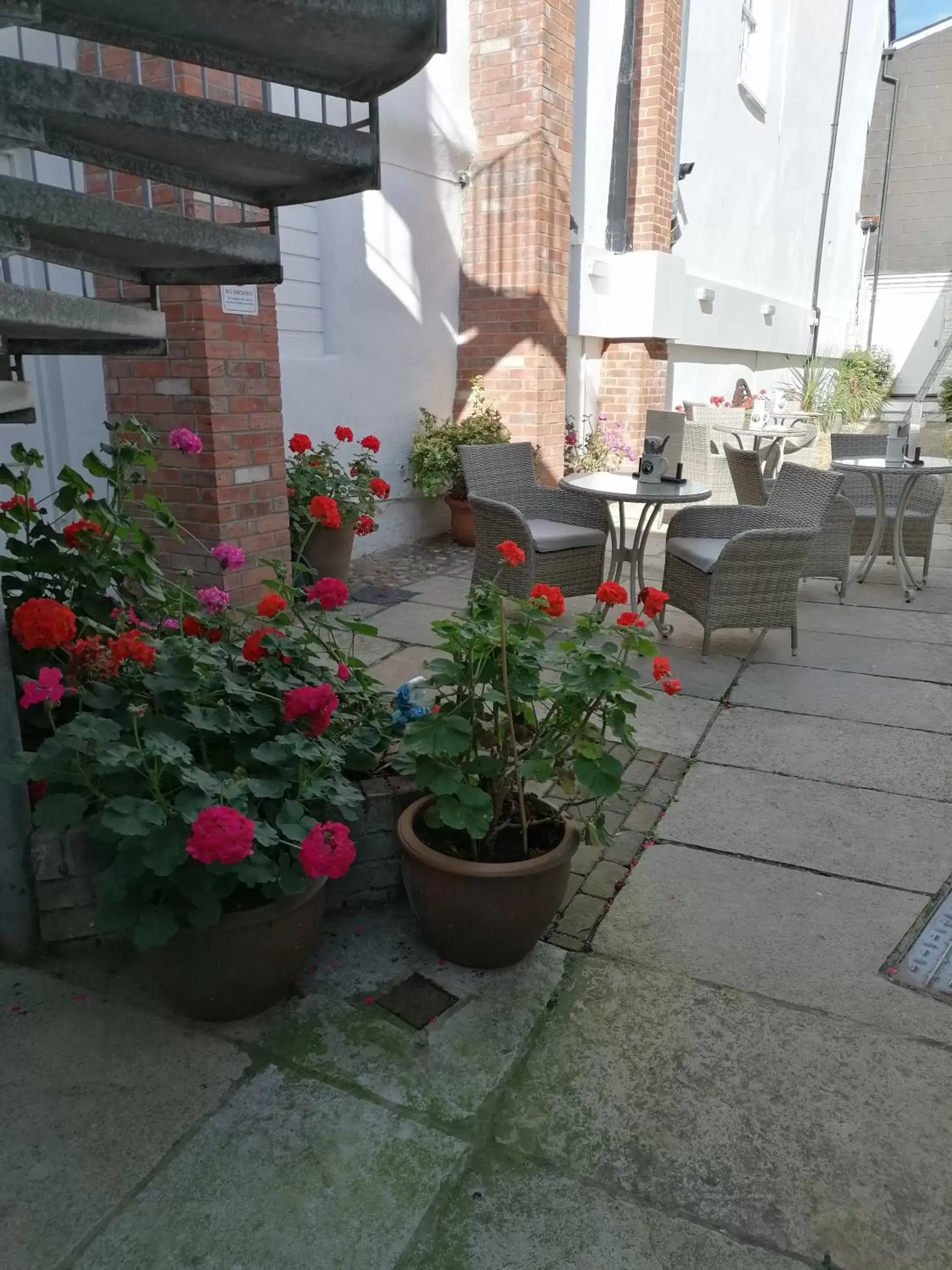 Patio in The Royal Lion Hotel