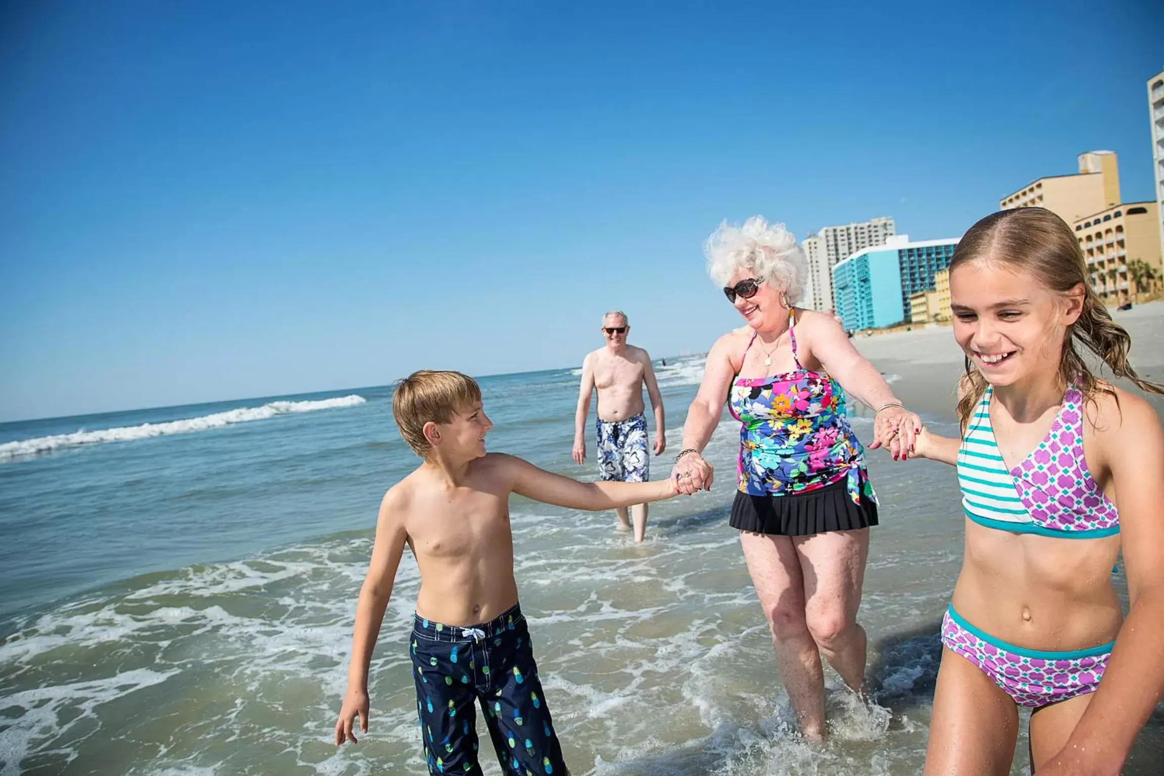 Beach, Family in Coral Beach Resort