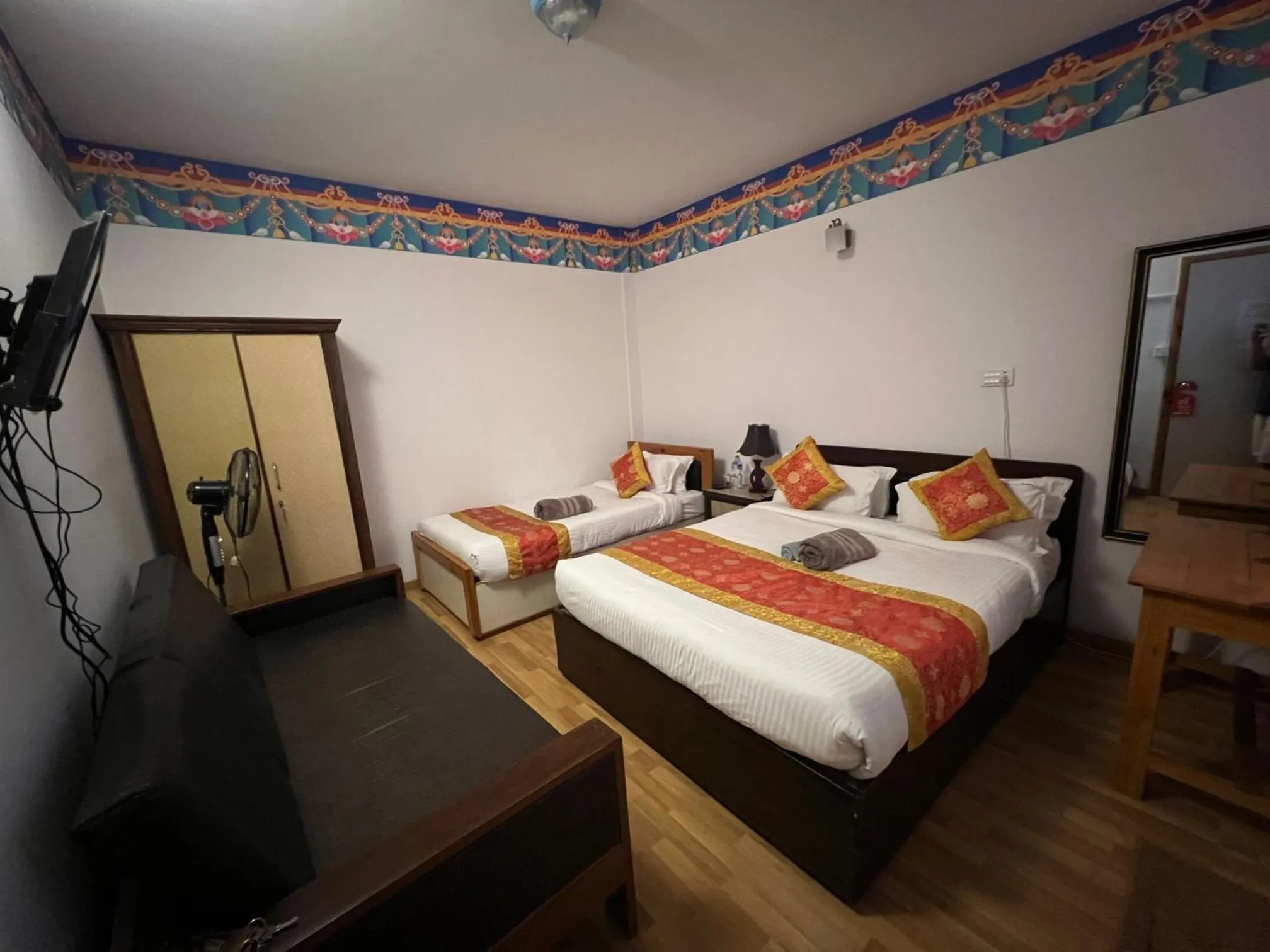 Bedroom, Bed in The Boudha Inn