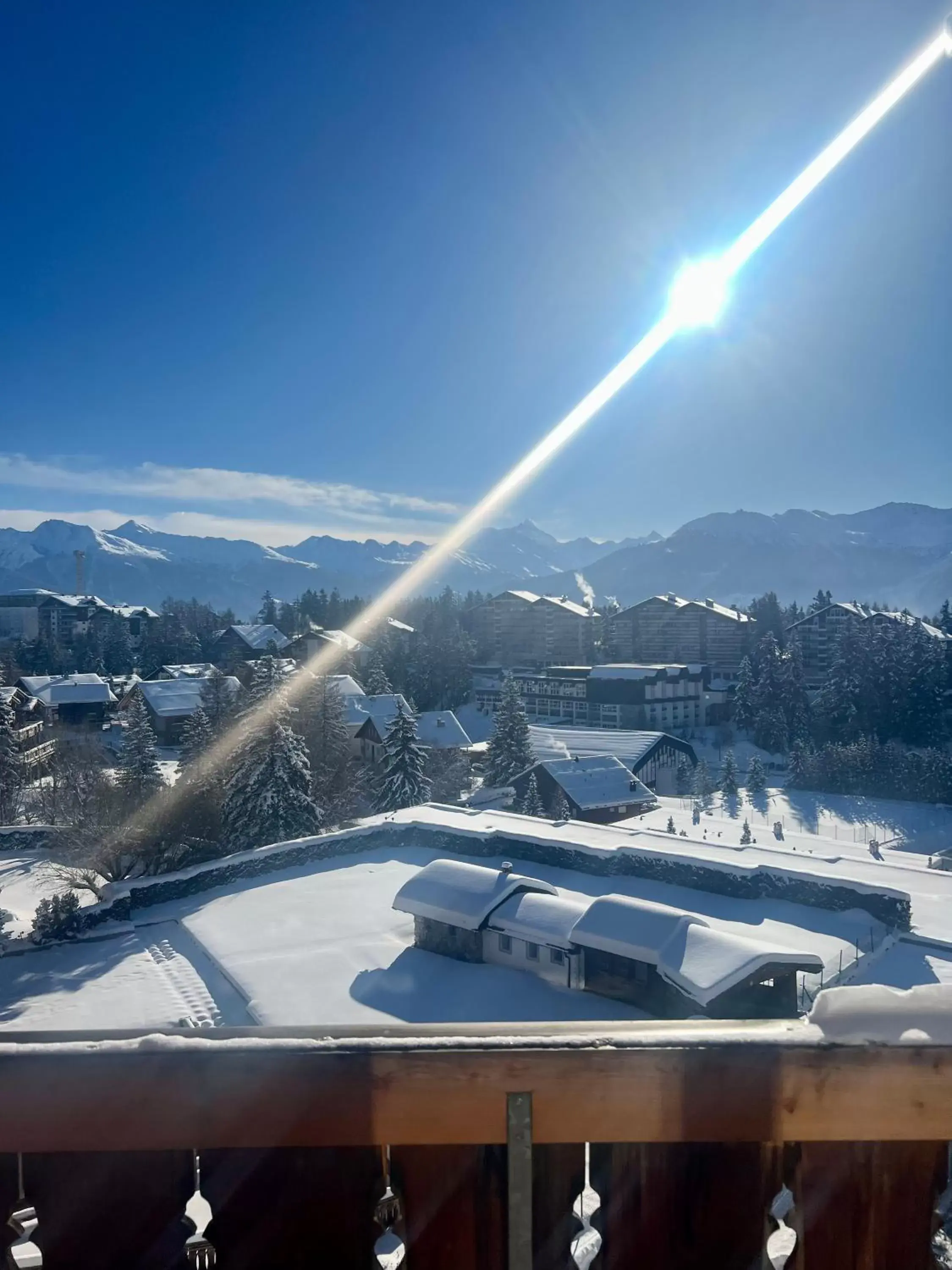 Mountain view, Winter in Hostellerie du Pas de l'Ours "Relais et Châteaux"