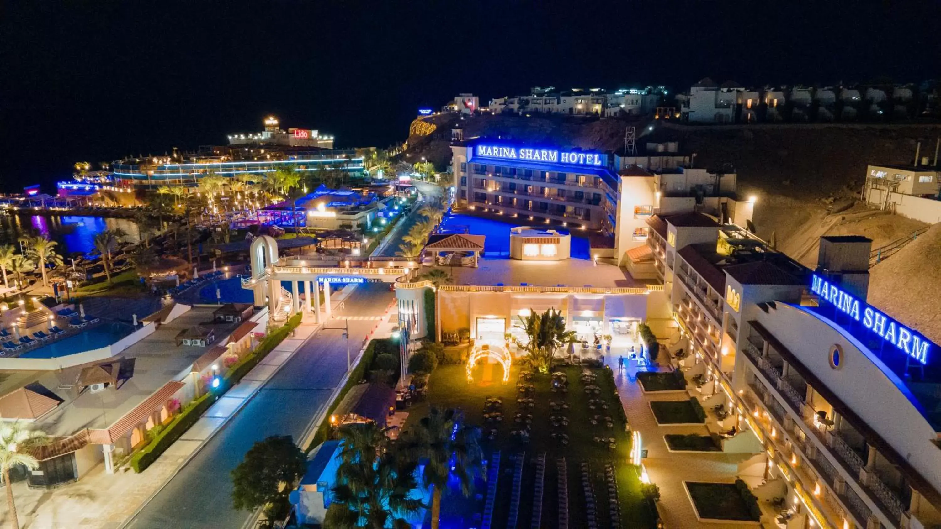 Night, Pool View in Marina Sharm Hotel