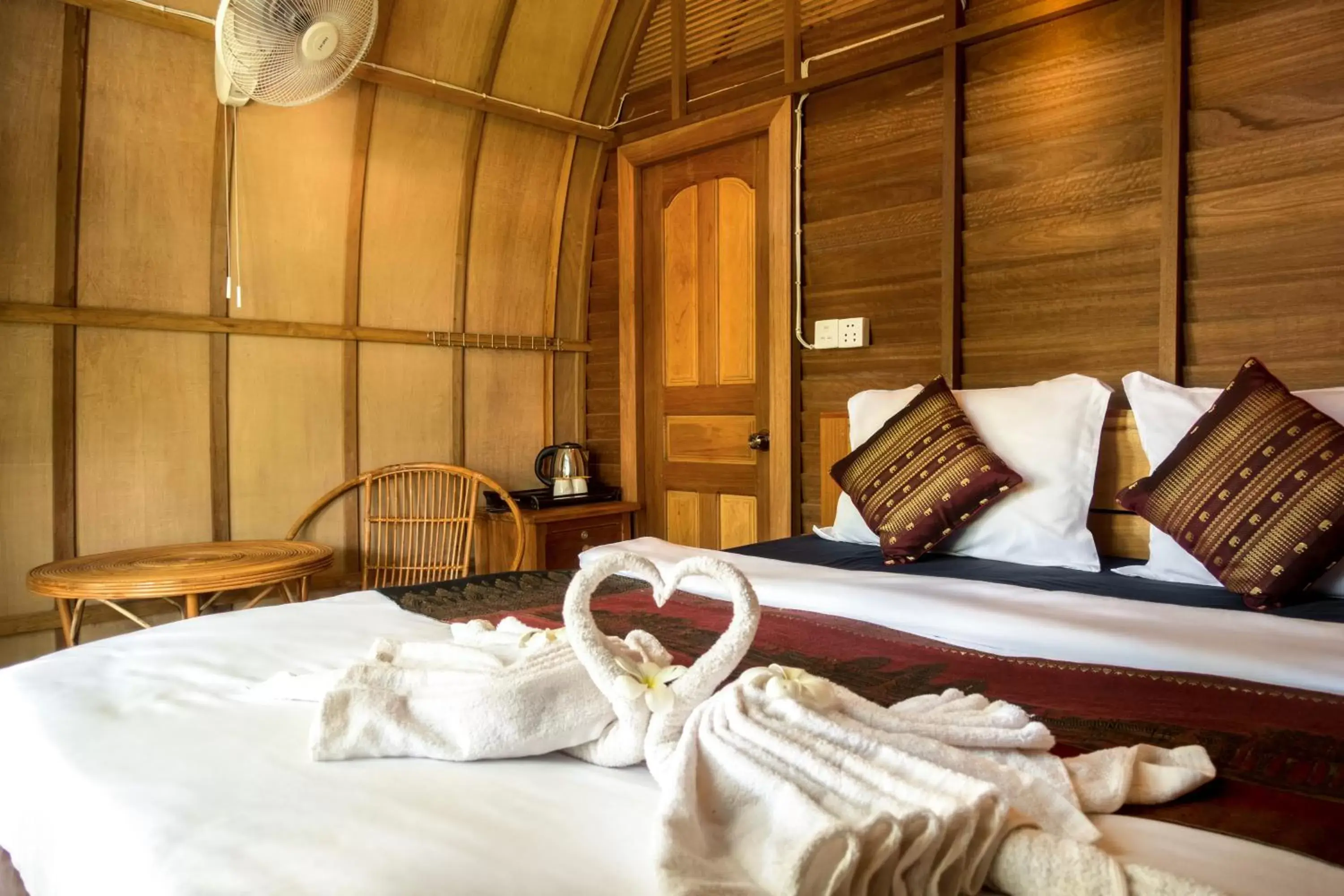 Bedroom, Bed in Bamboo Bungalow