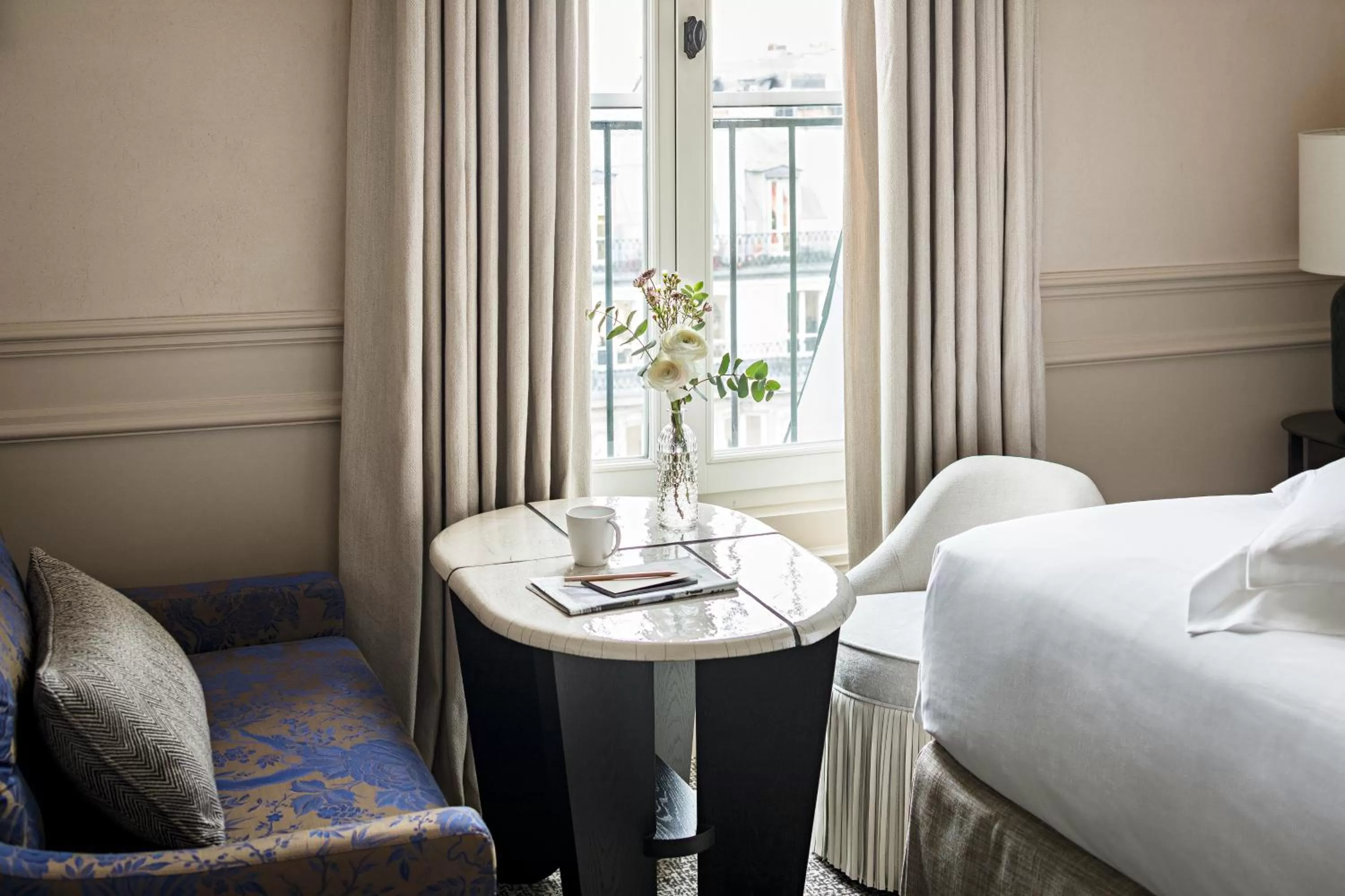 Decorative detail, Bed in Sofitel Le Scribe Paris Opera