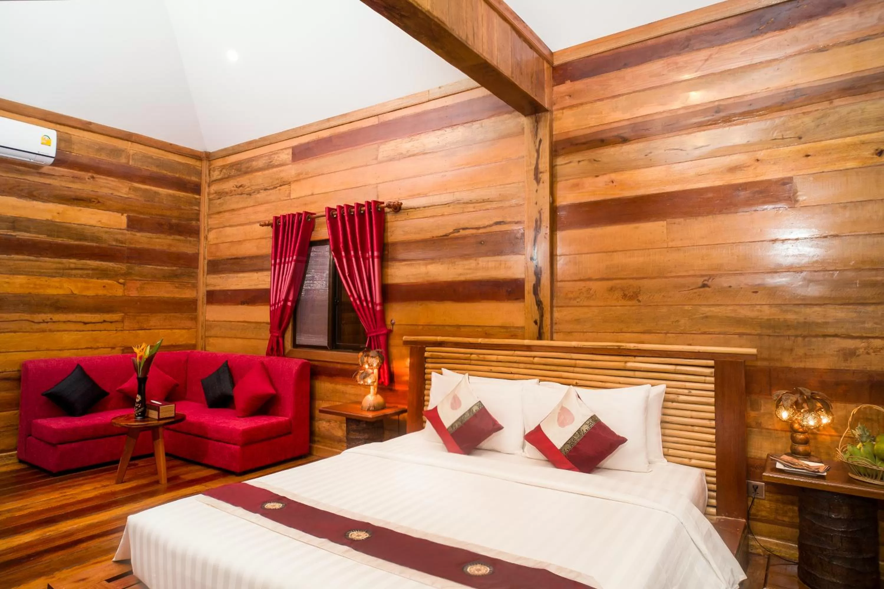 Bed in Authentic Khmer Village Resort