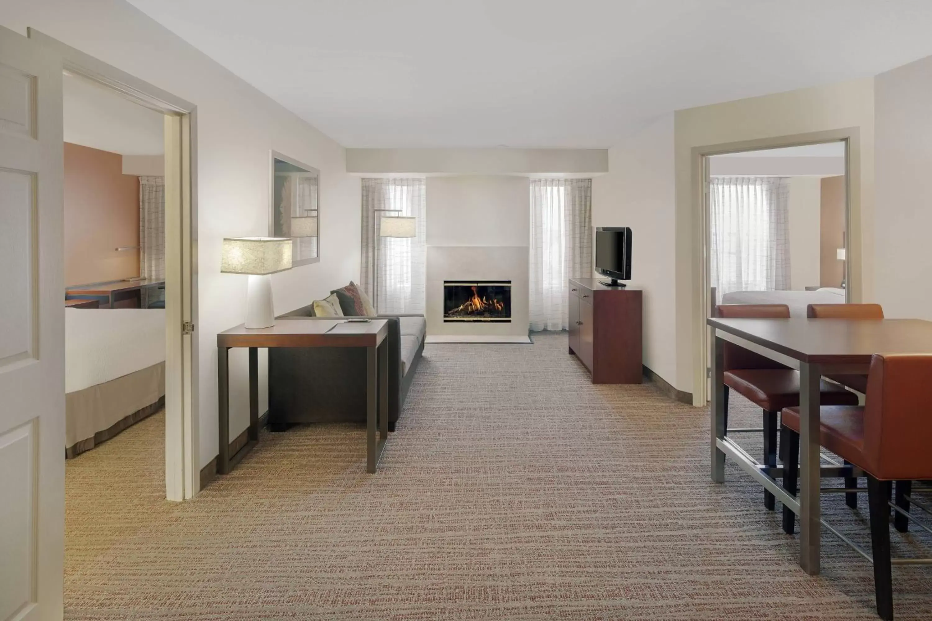 Bedroom, Seating Area in Residence Inn Indianapolis Airport