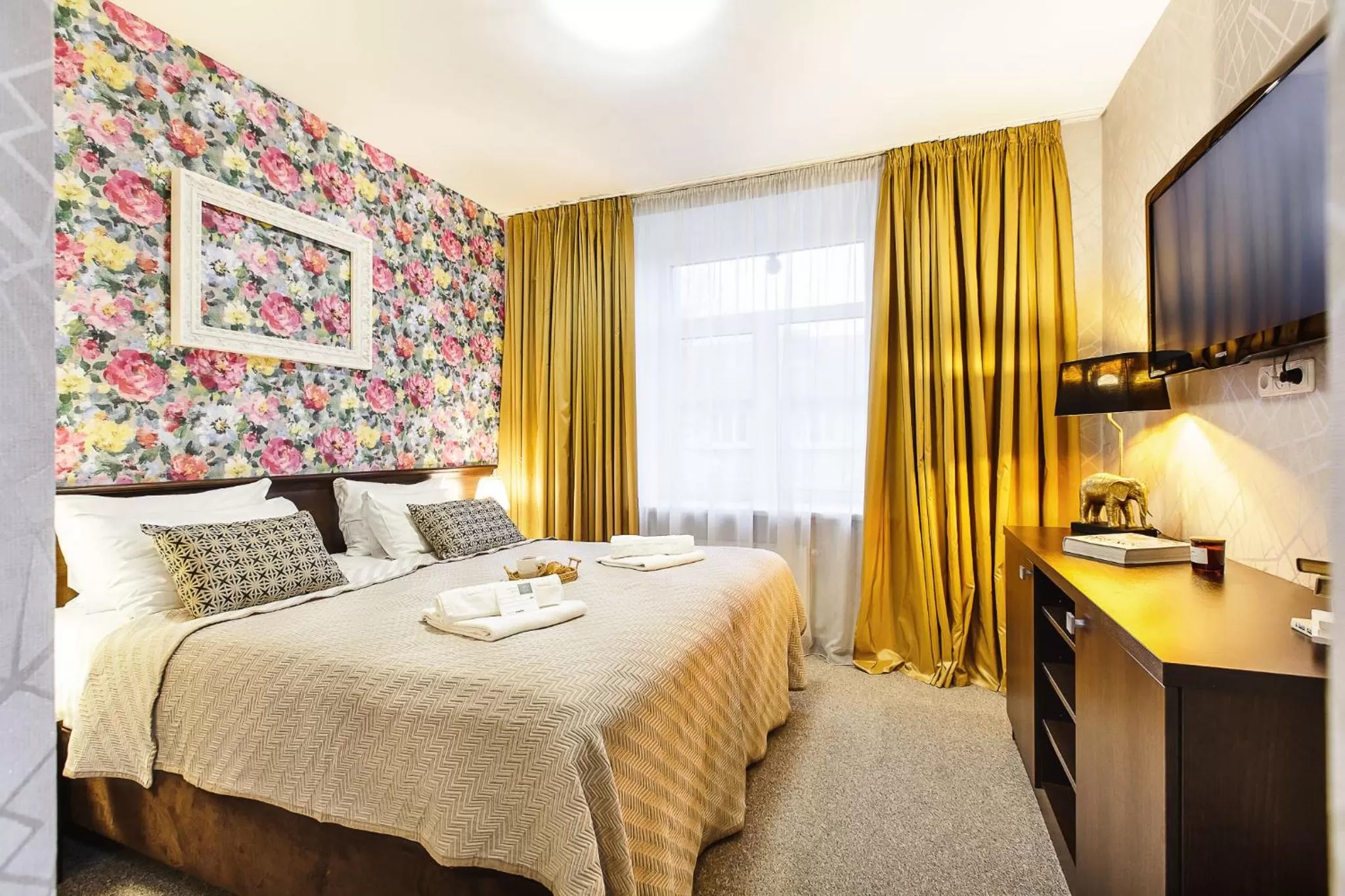 Bed in Old Town Hotel Bohema, Klaipėda