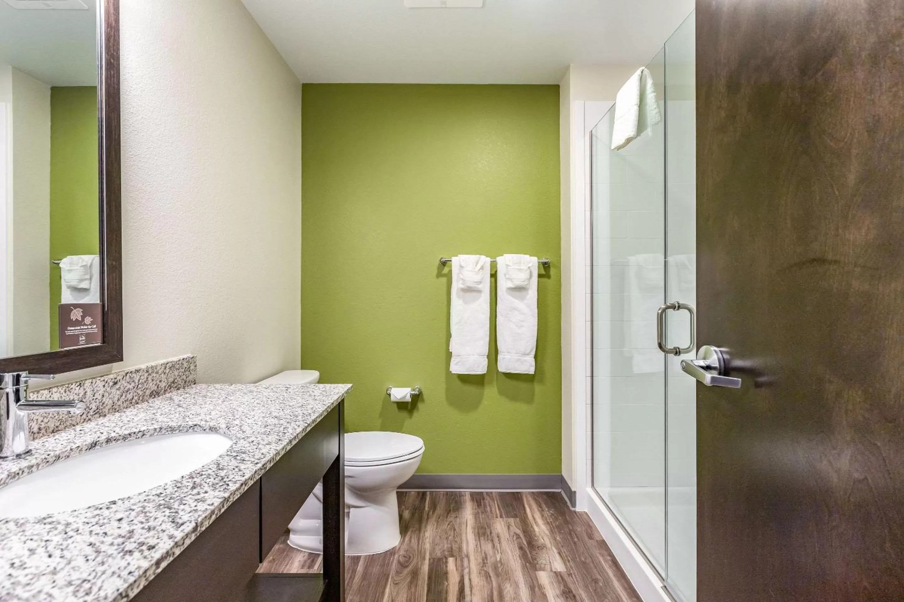 Bathroom in Sleep Inn & Suites Mt Hope near Auction & Event Center