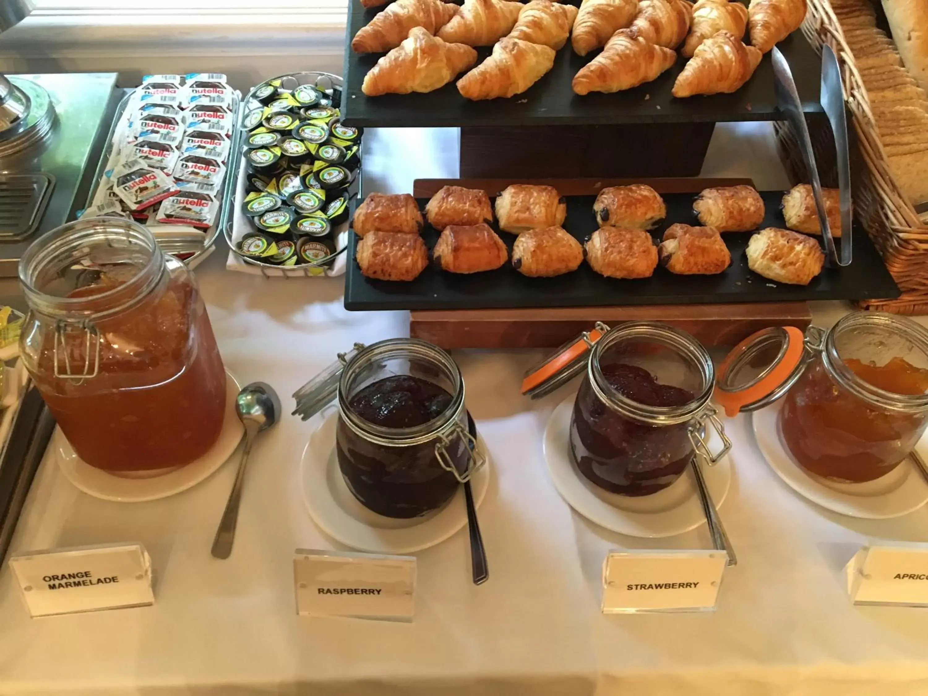 Continental breakfast in Mercure Winchester Wessex Hotel