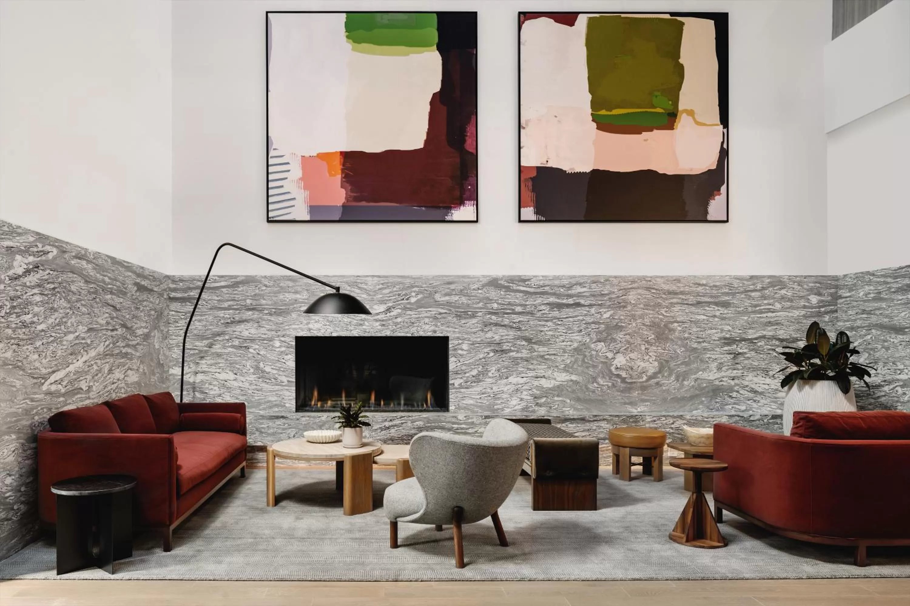 Communal lounge/ TV room in Arlo Midtown