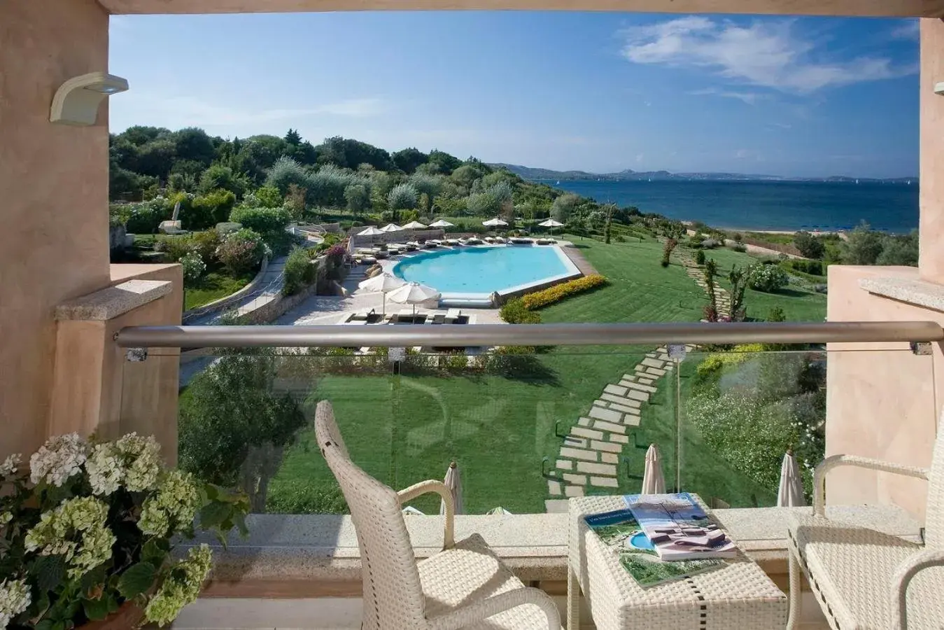 Balcony/Terrace, Pool View in L'Ea Bianca Luxury Resort