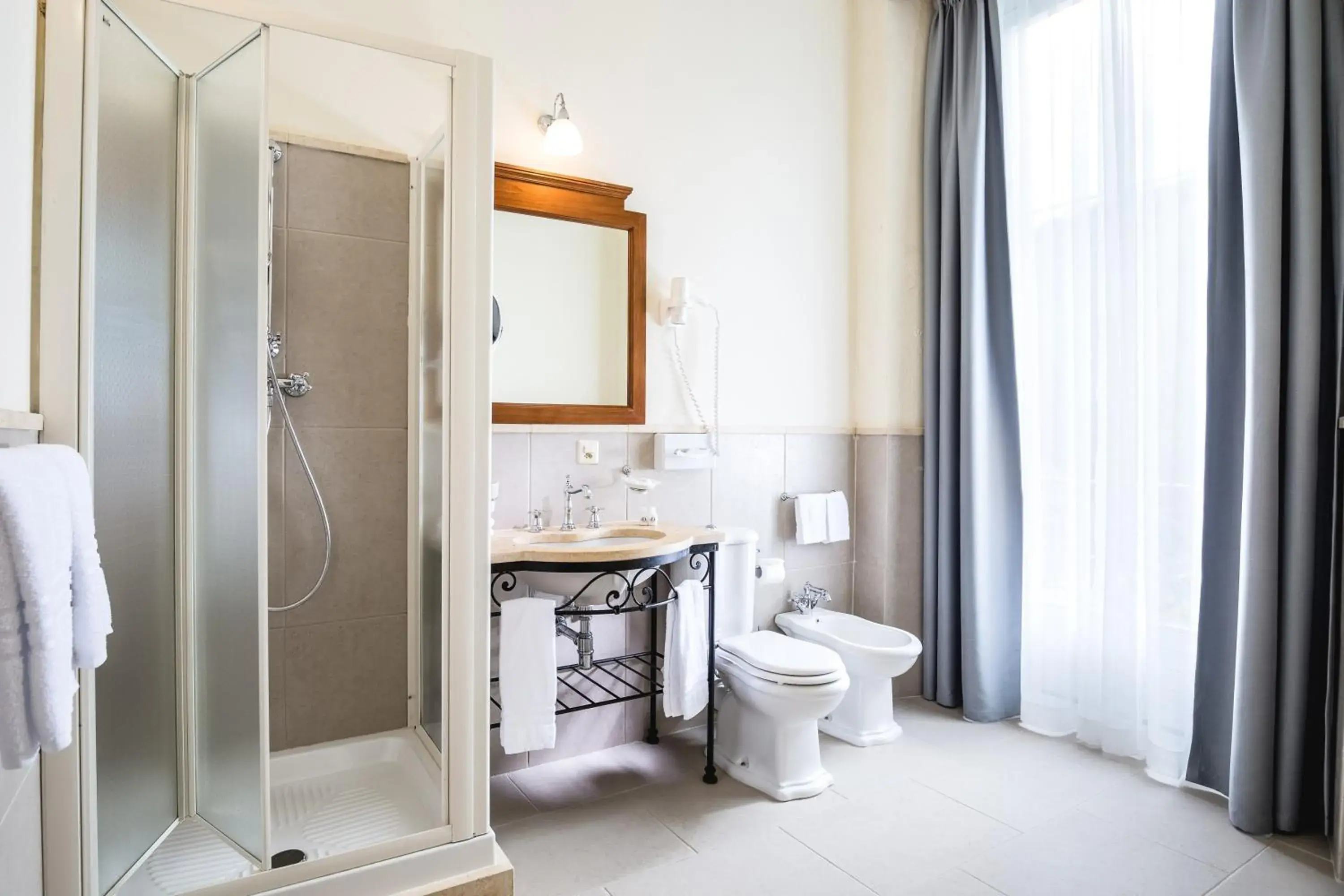 Shower, Bathroom in Hotel Reine Victoria by Laudinella