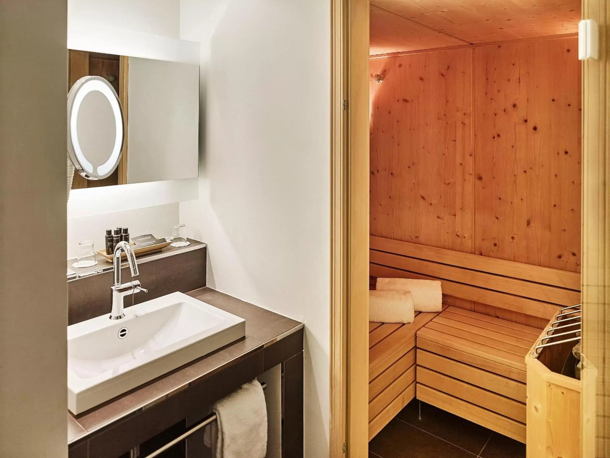 Sauna, Bathroom in Steigenberger Hotel & Spa Krems