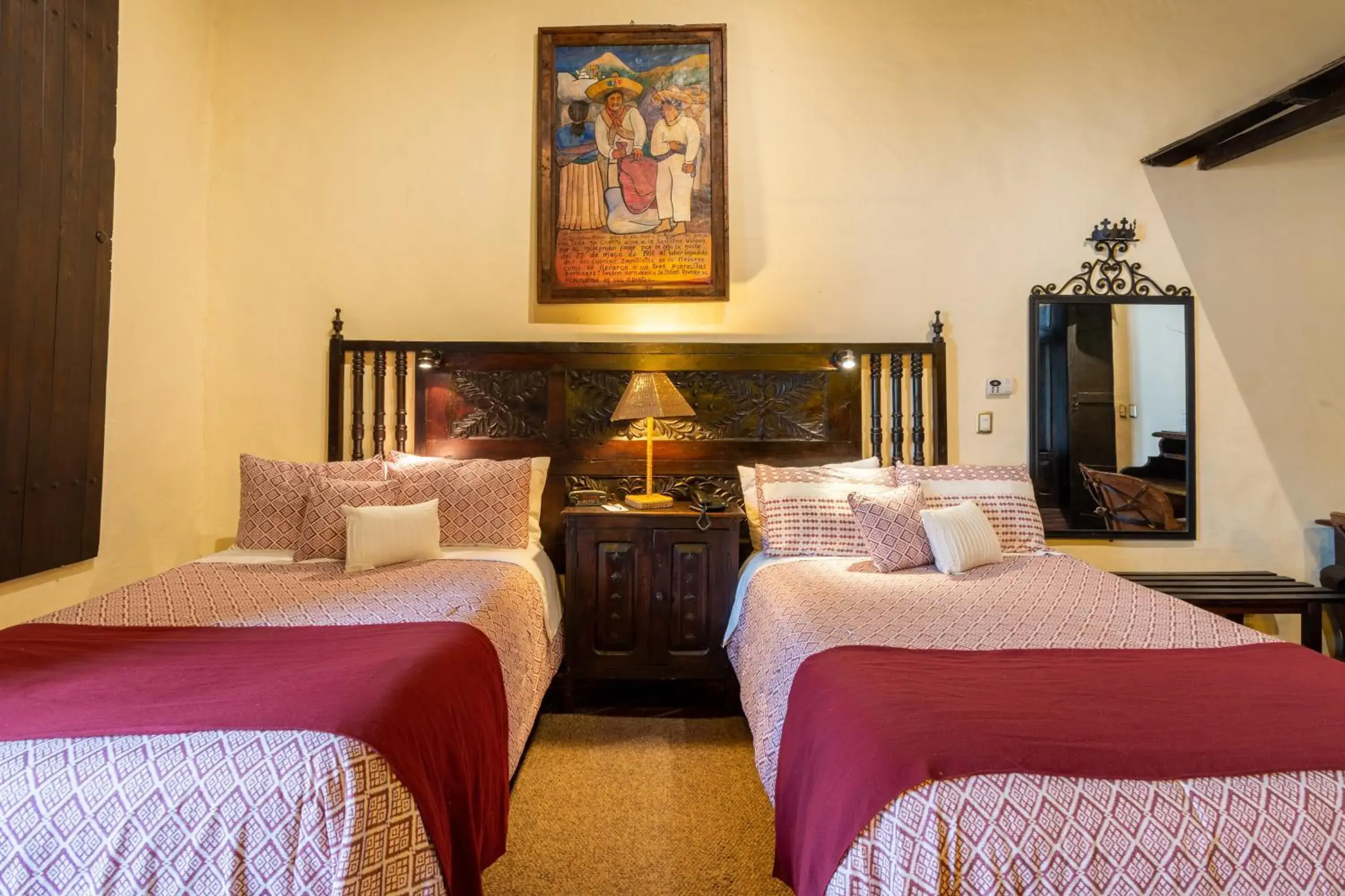 Bed in Hotel Mansion Iturbe