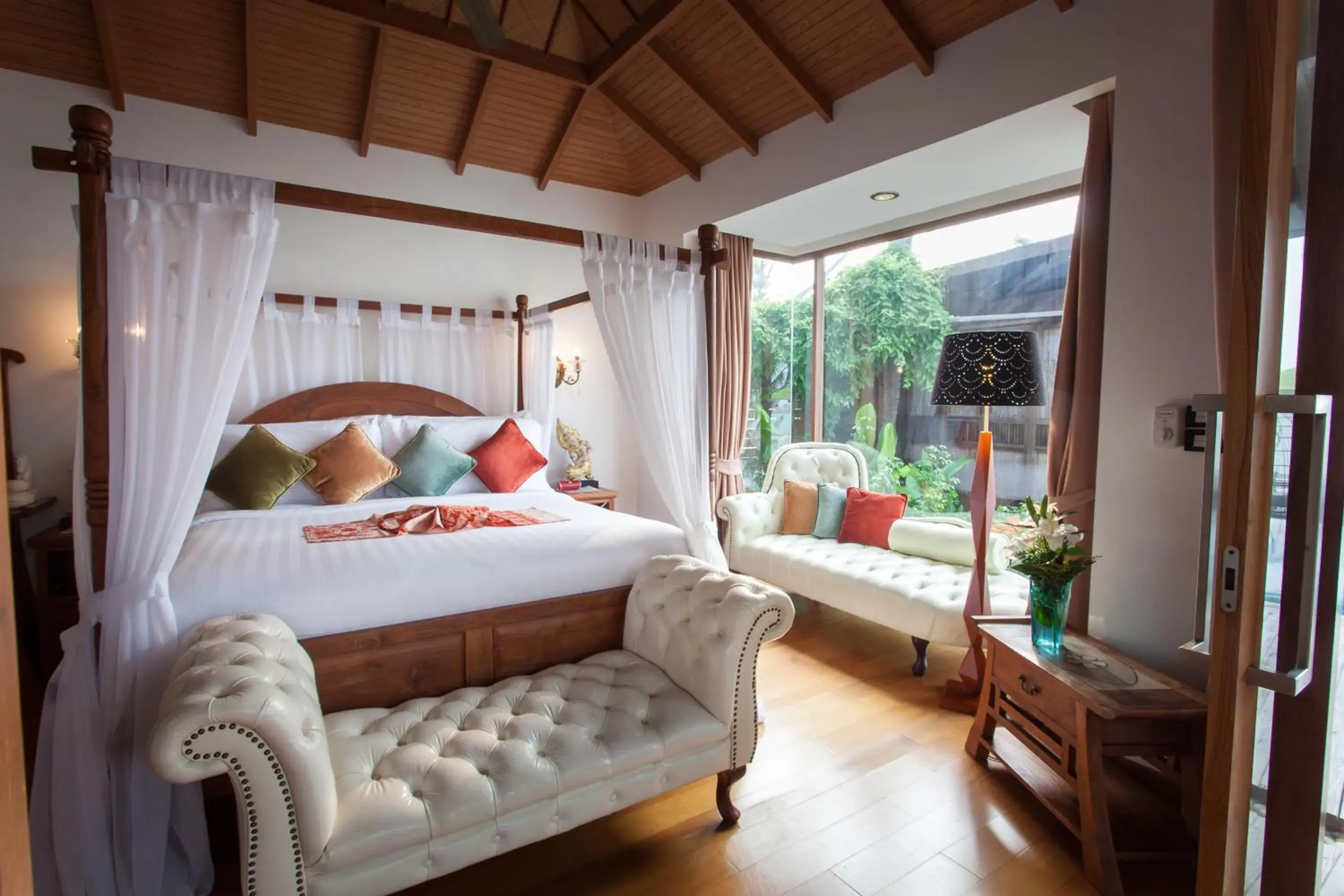 Bedroom, Bed in Tango Luxe Beach Villa, Koh Samui - SHA Extra Plus