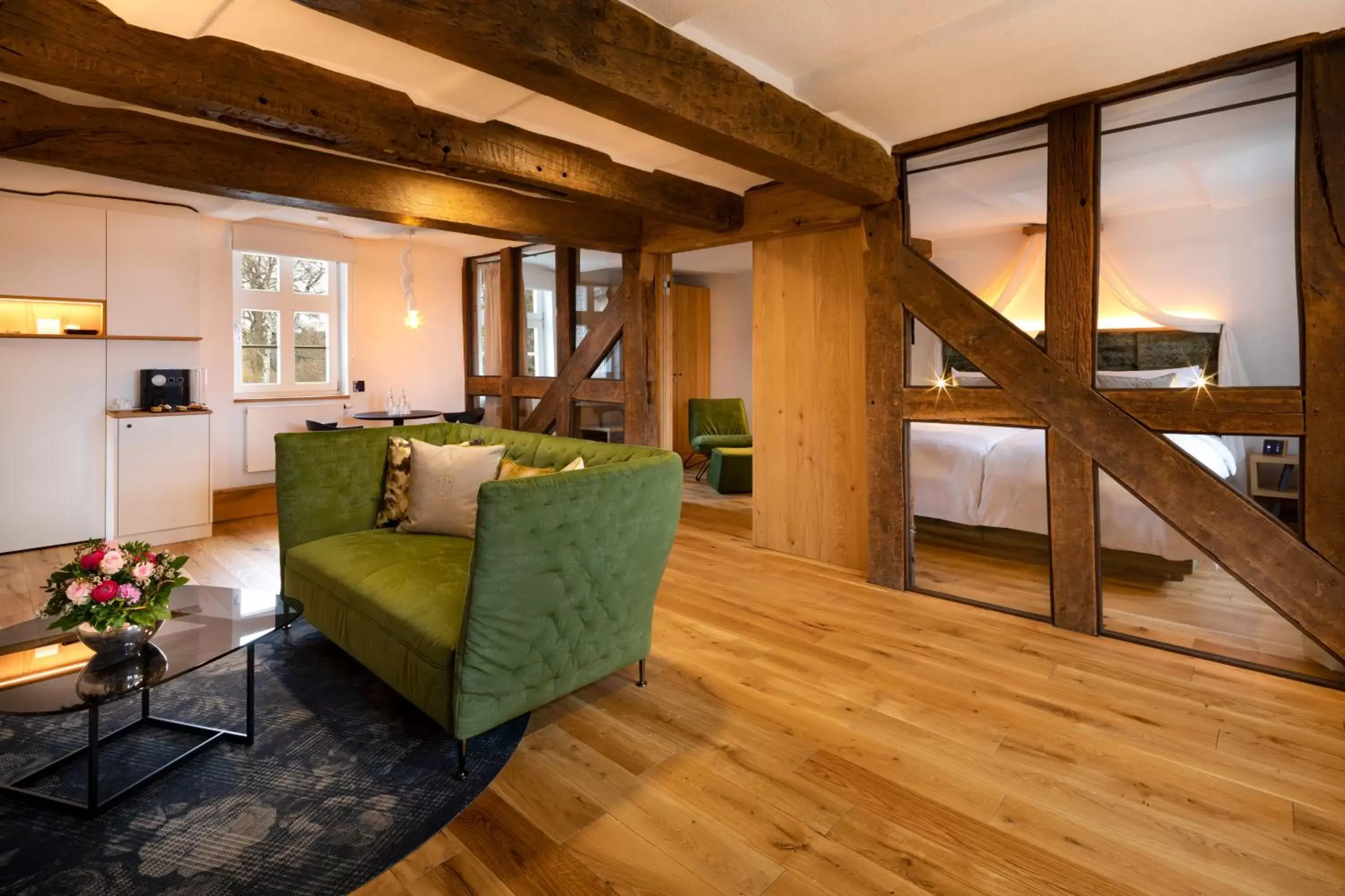 Living room in Hotel Brunnenhaus Schloss Landau Living room in Hotel Brunnenhaus Schloss Landau