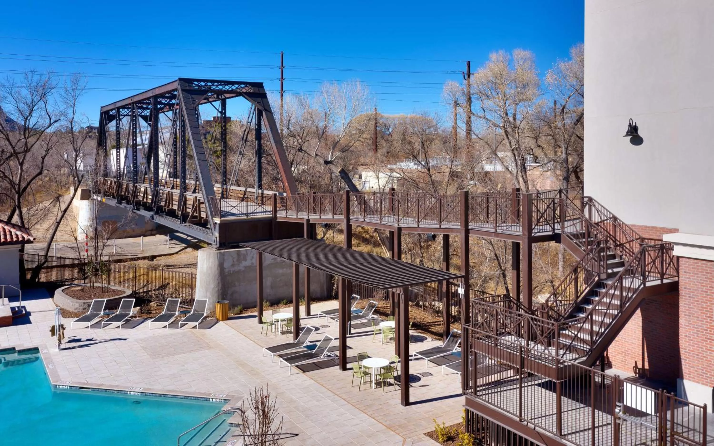 Pool view in Hilton Garden Inn Prescott Downtown, Az