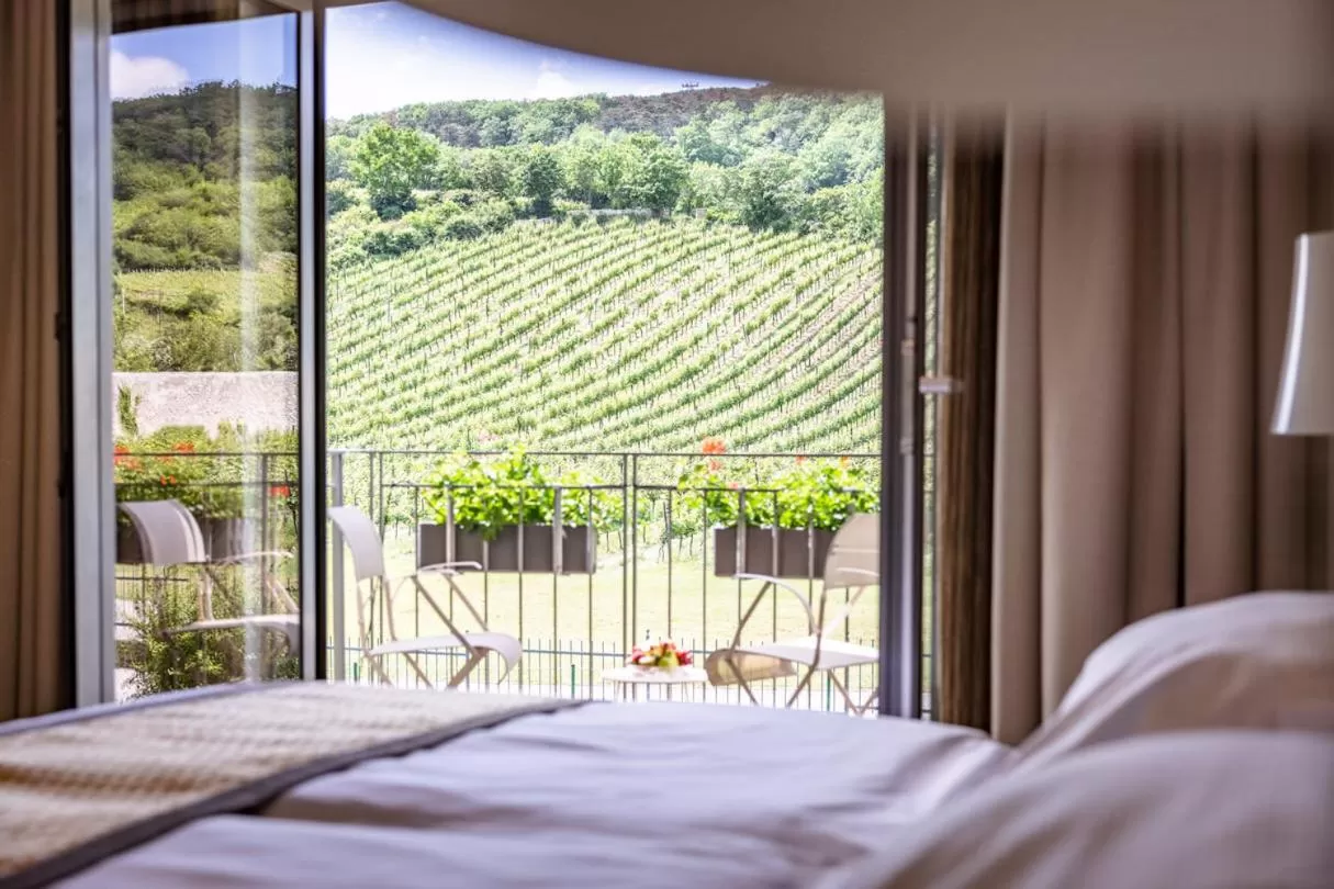 Bedroom, Bed in Hotel Turmhof