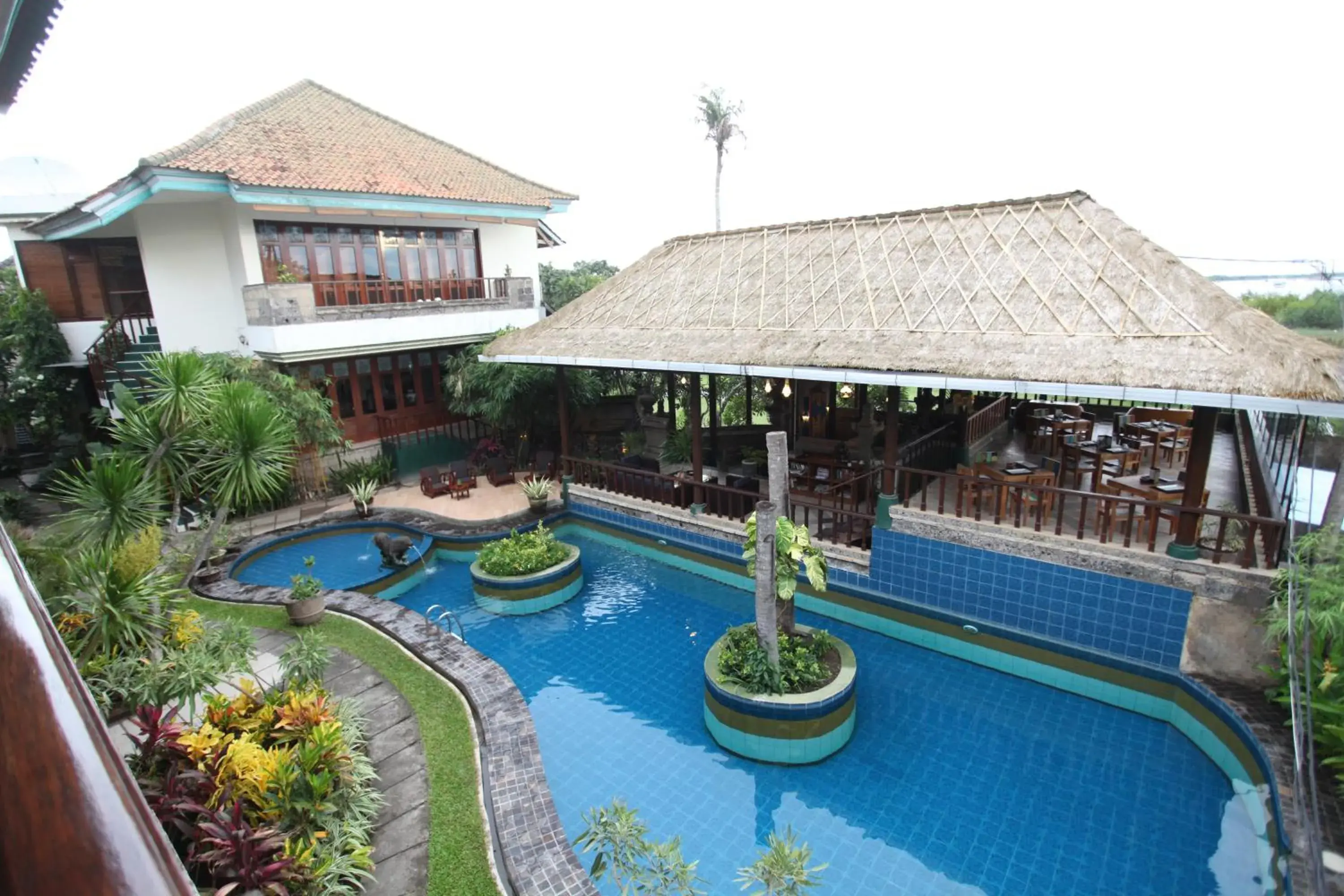 Bird's eye view, Swimming Pool in Sanur Seaview Hotel