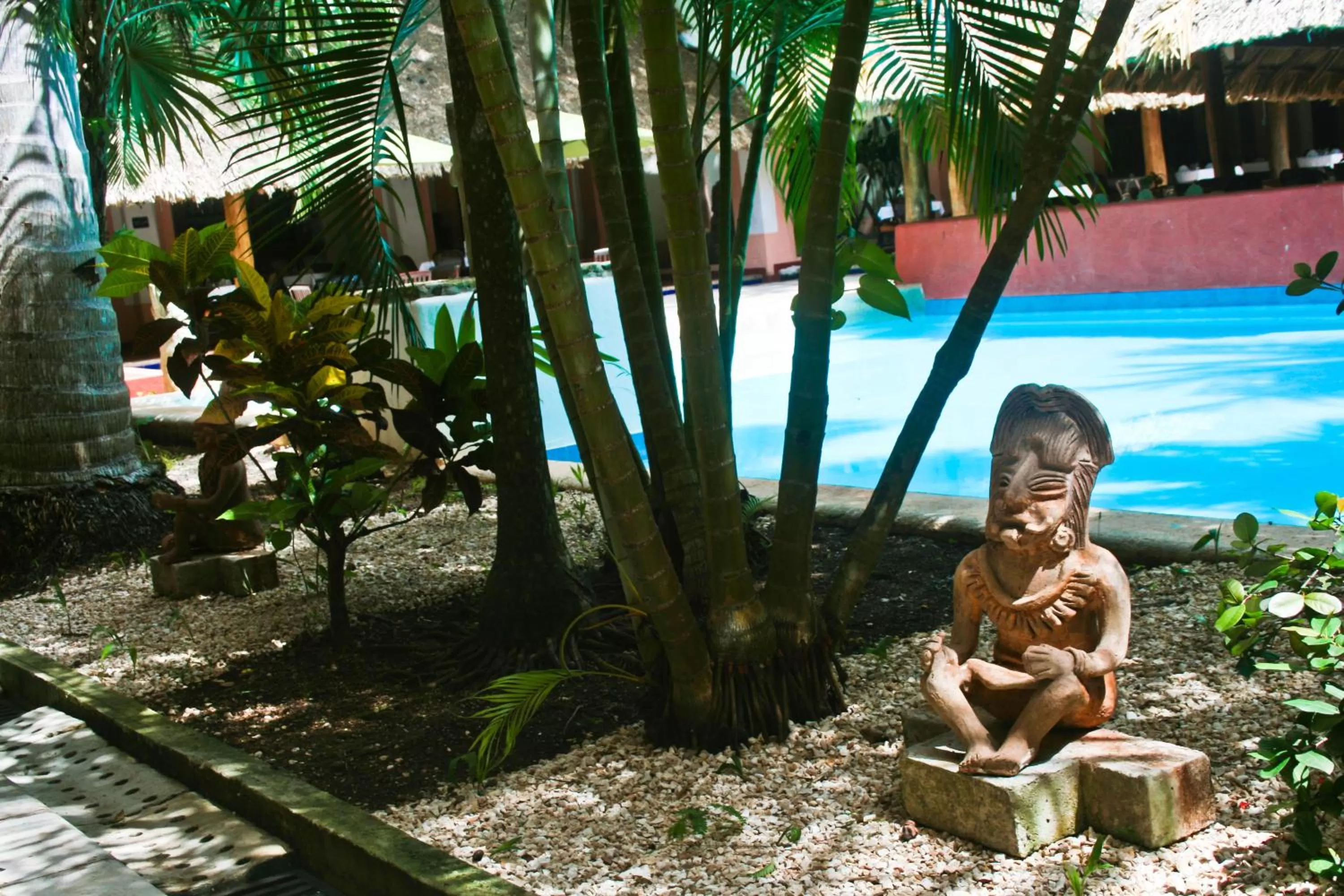 Decorative detail in Villas Arqueologicas Chichen Itza