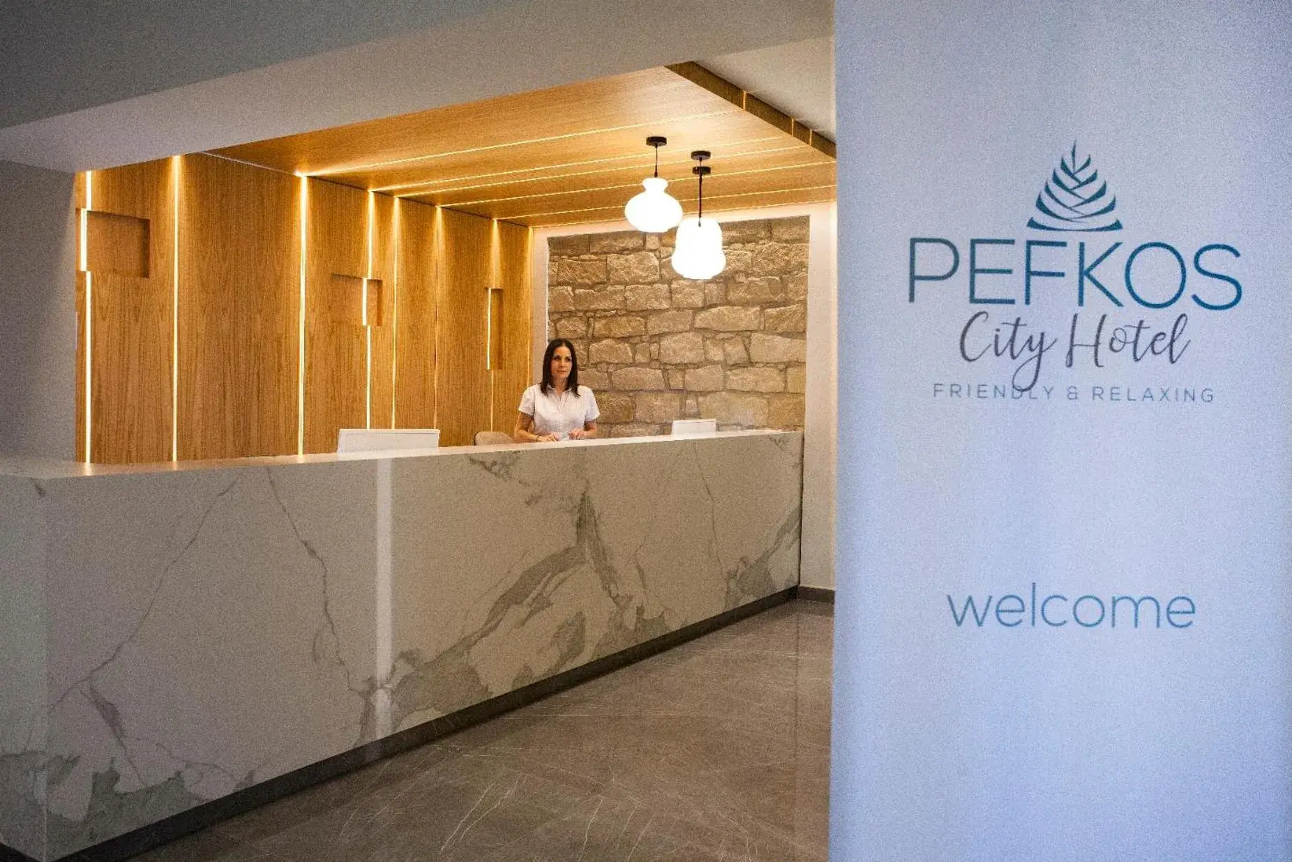 Lobby/Reception in Pefkos City Hotel