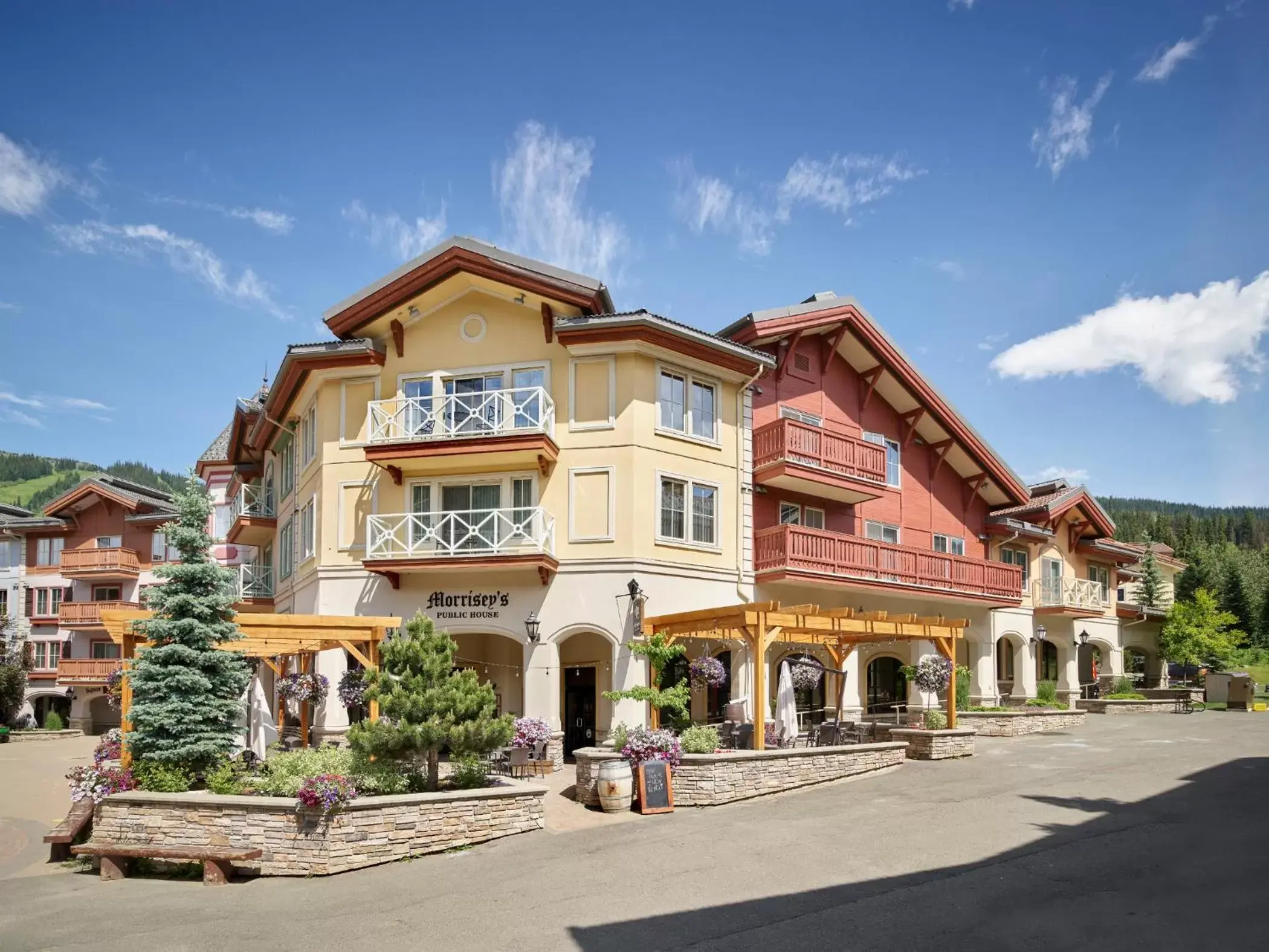 Patio, Property Building in Sun Peaks Grand Hotel & Conference Centre