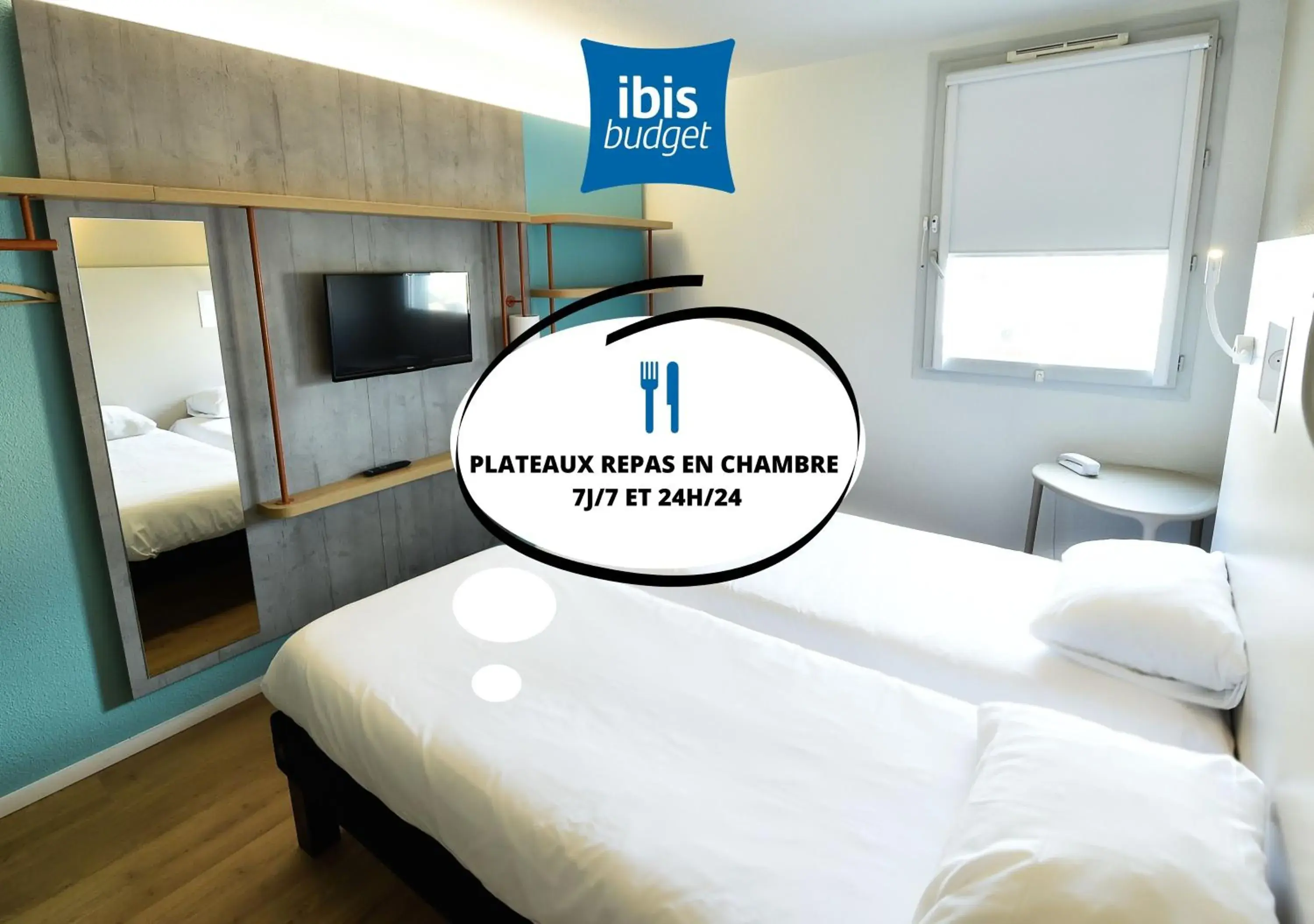 Bed in Ibis budget Dijon Centre Clemenceau