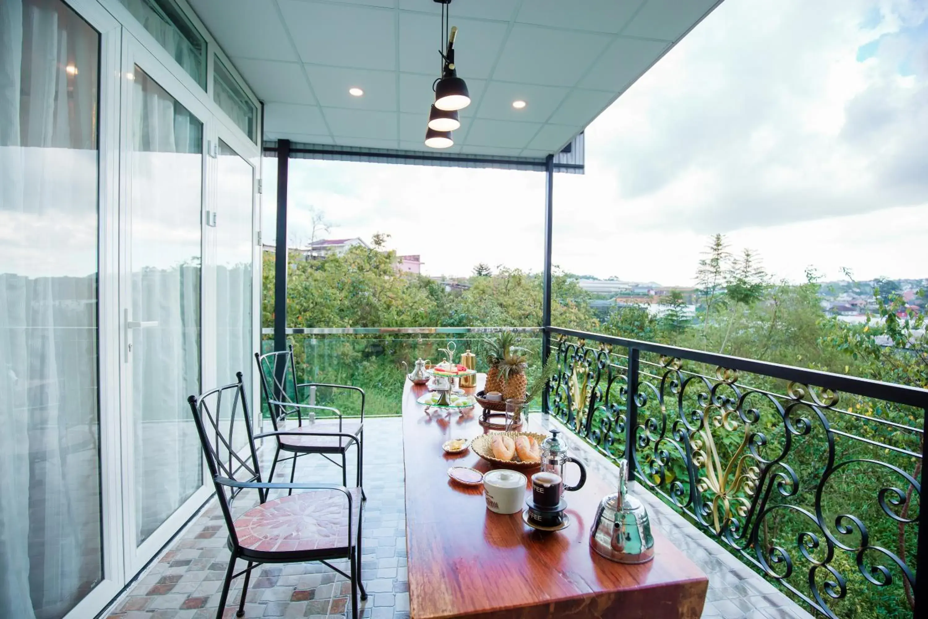 Garden view in Dalat Terrasse Des Roses Villa Garden view in Dalat Terrasse Des Roses Villa