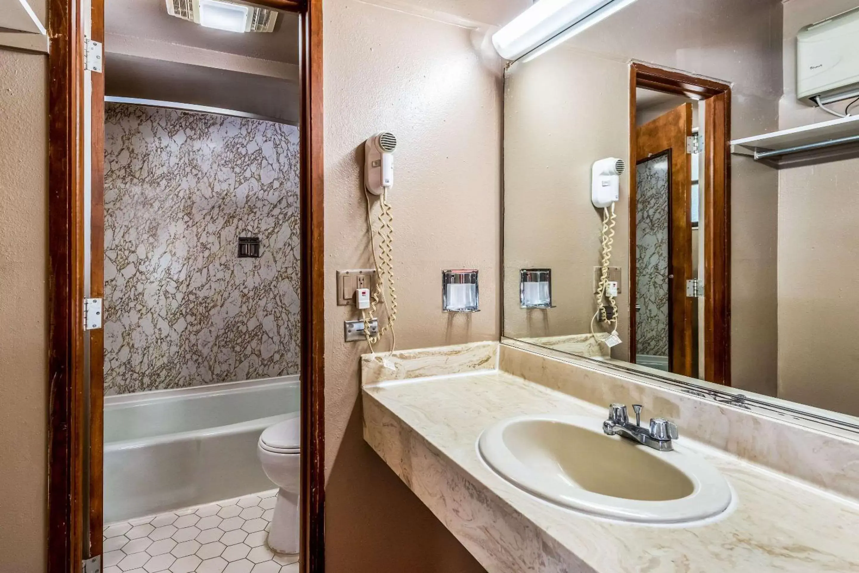 Photo of the whole room, Bathroom in Rodeway Inn